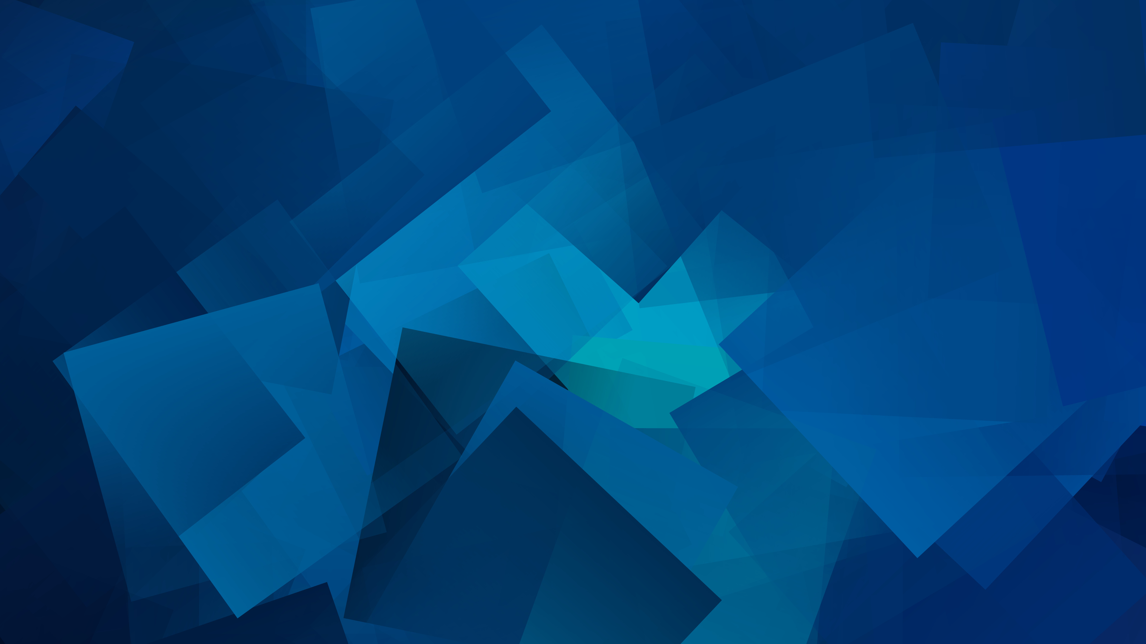 Blue Geometic Cubes 4K Wallpapers