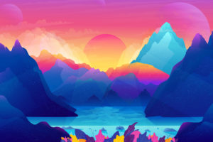 Colorful Graident Scenery Wallpapers