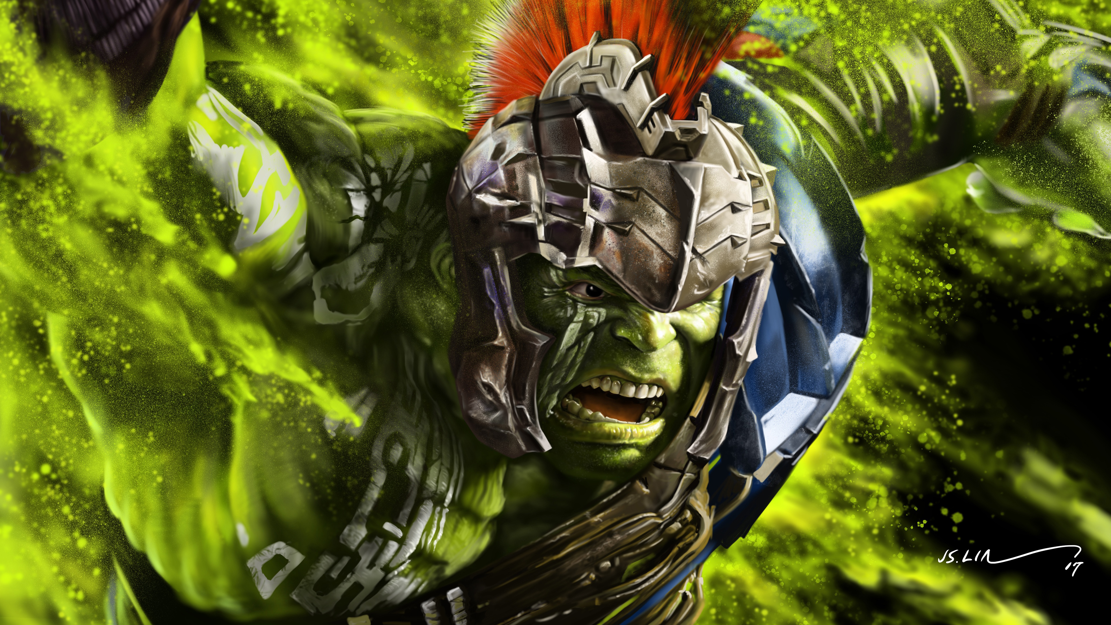 Hulk Thor Ragnarok Artwork 4K