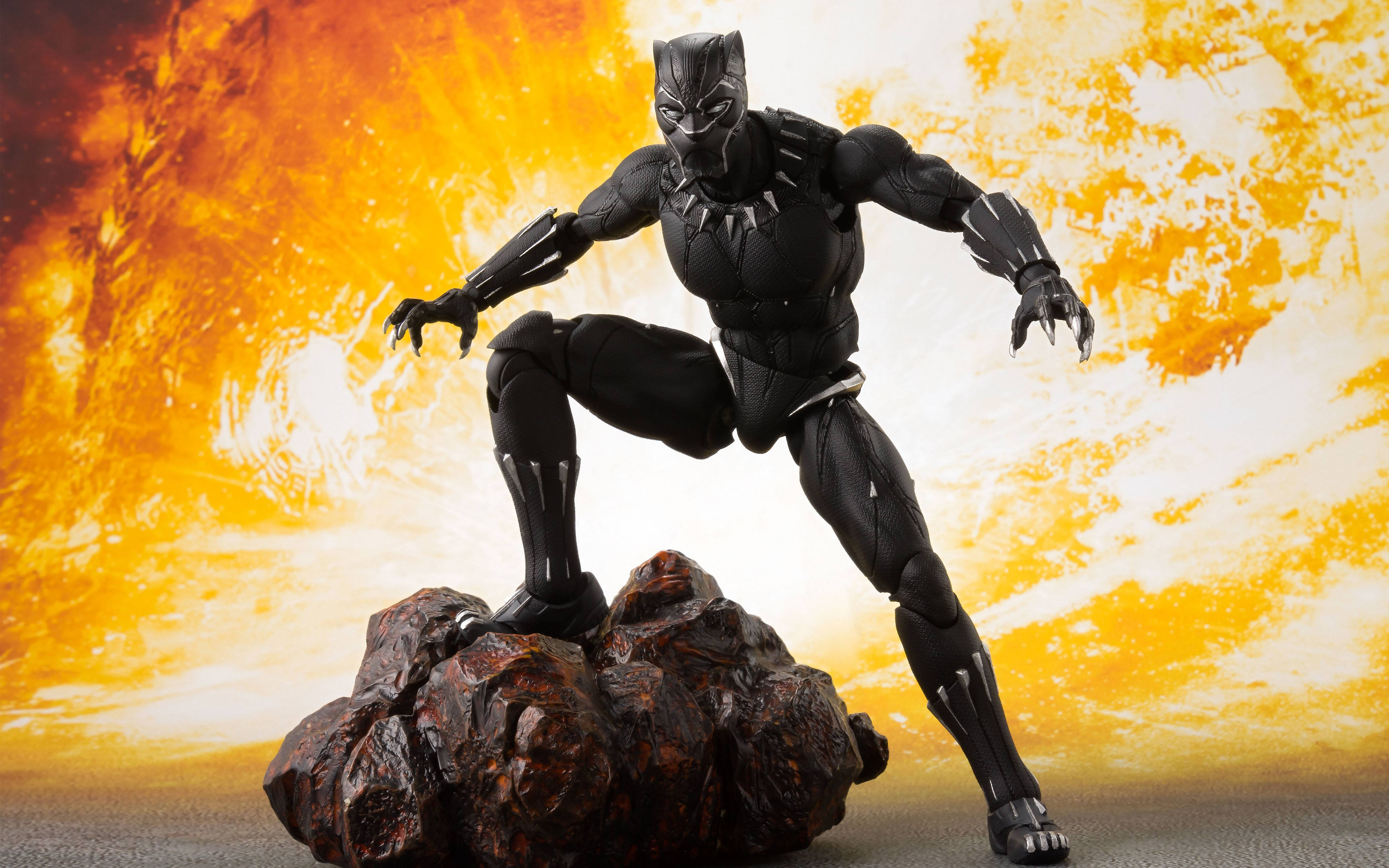 Black Panther Action Figure 4K Wallpapers
