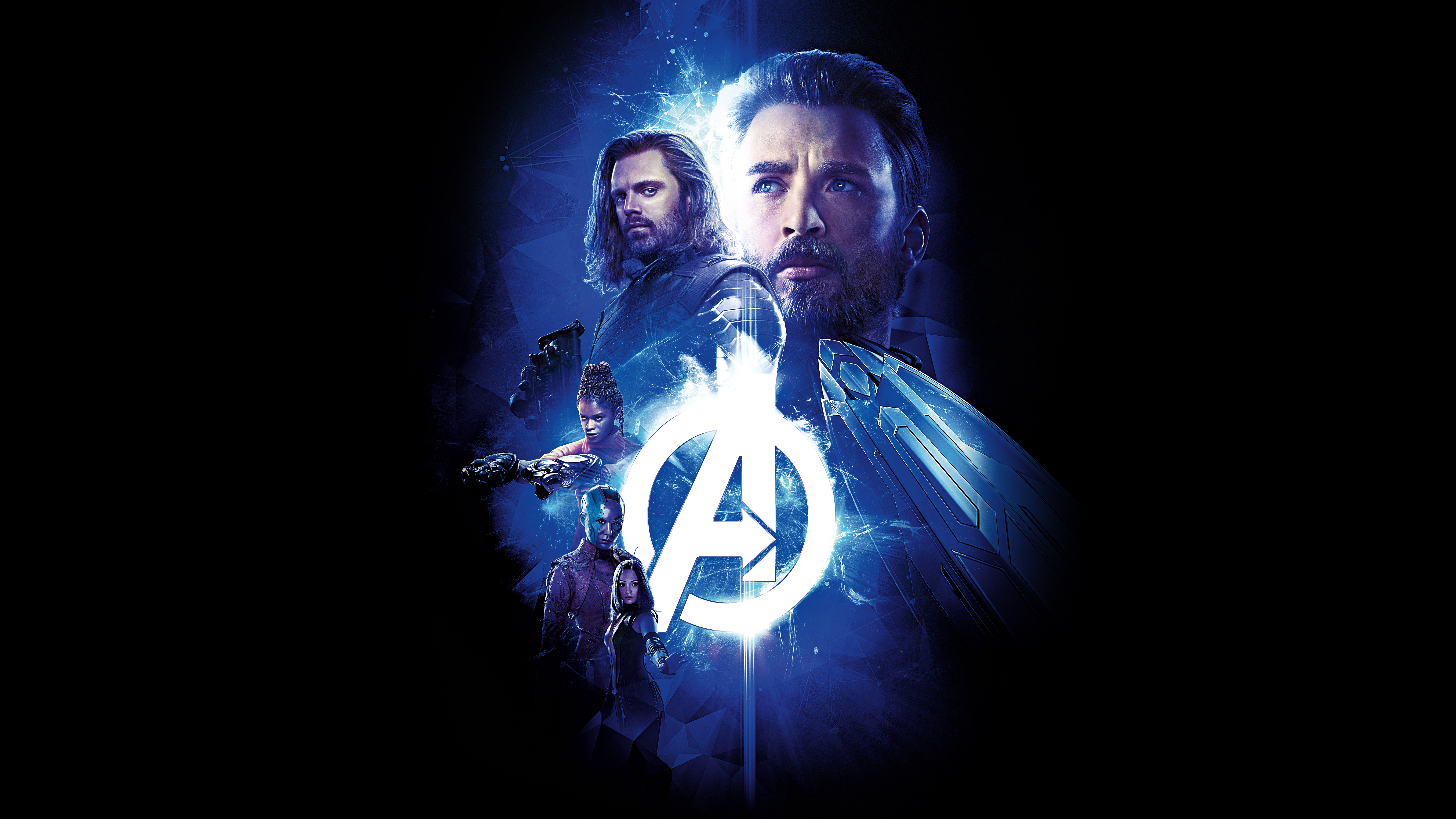 Avengers Infinity War Captain America Winter Soldier Nebula Mantis Shuri 4K 8K