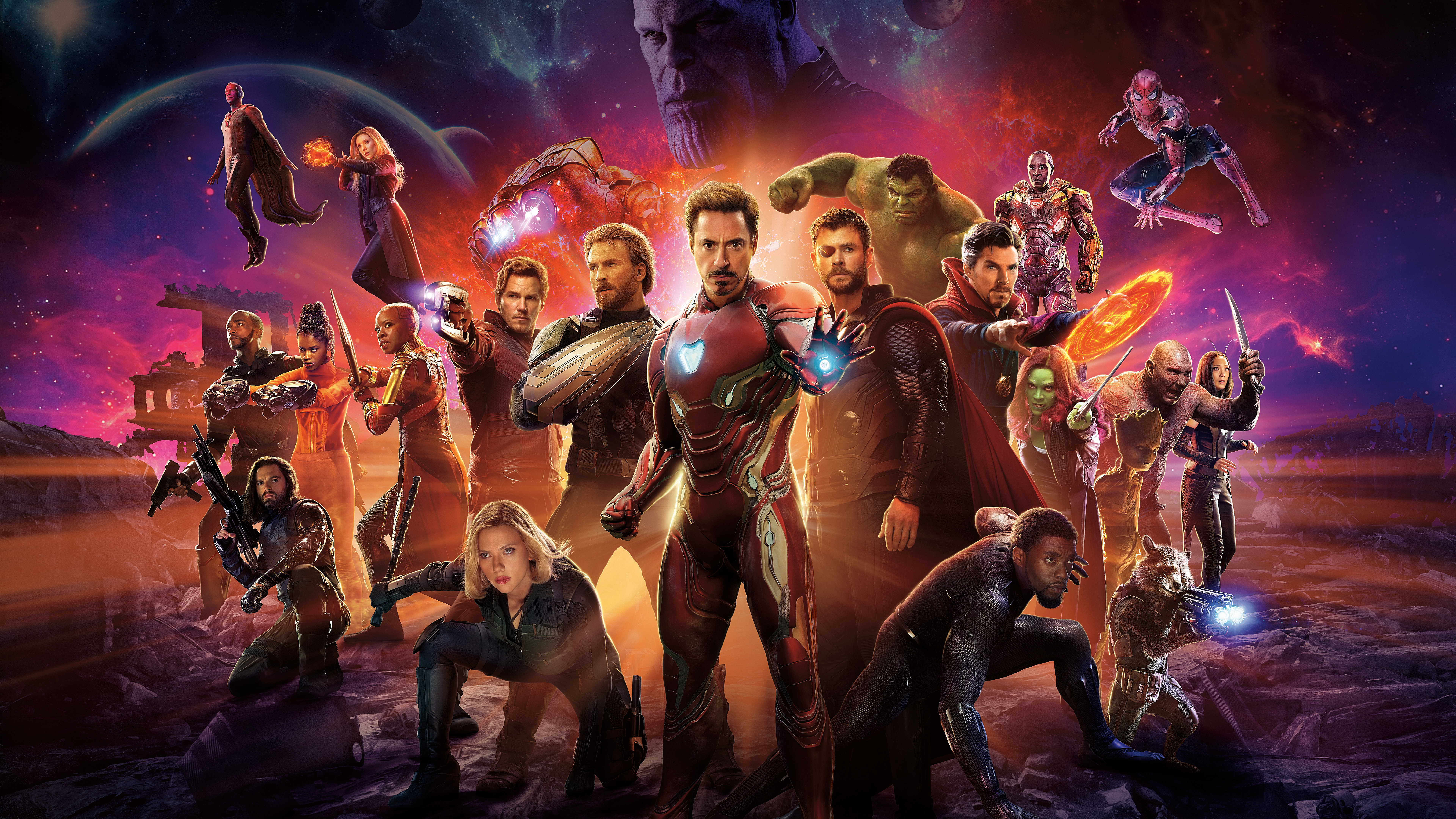 Avengers Infinity War Superheroes Cast 4K 8K Wallpapers