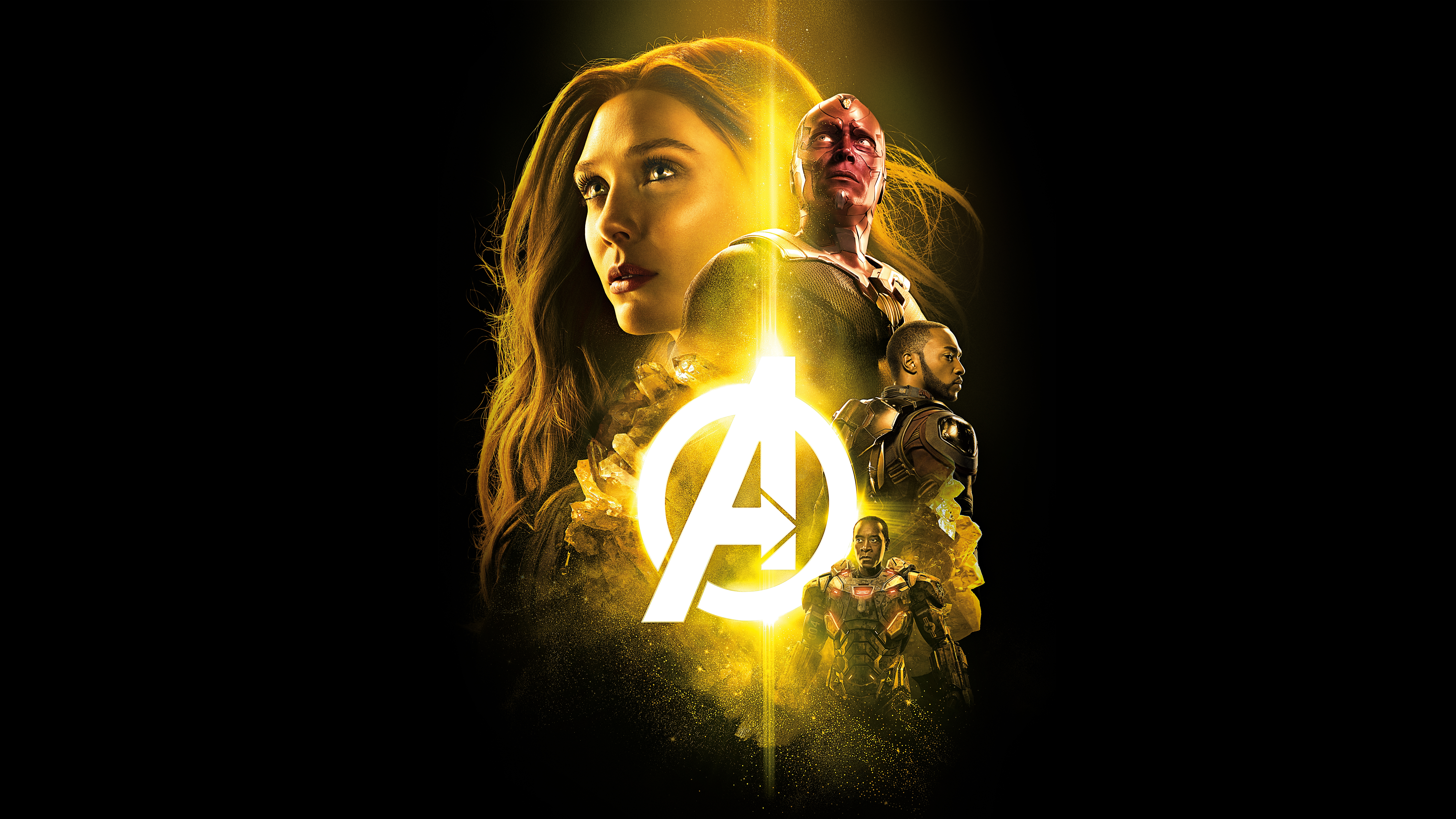Avengers Infinity War War Machine Vision Scarlet Witch Falcon 4K Wallpapers