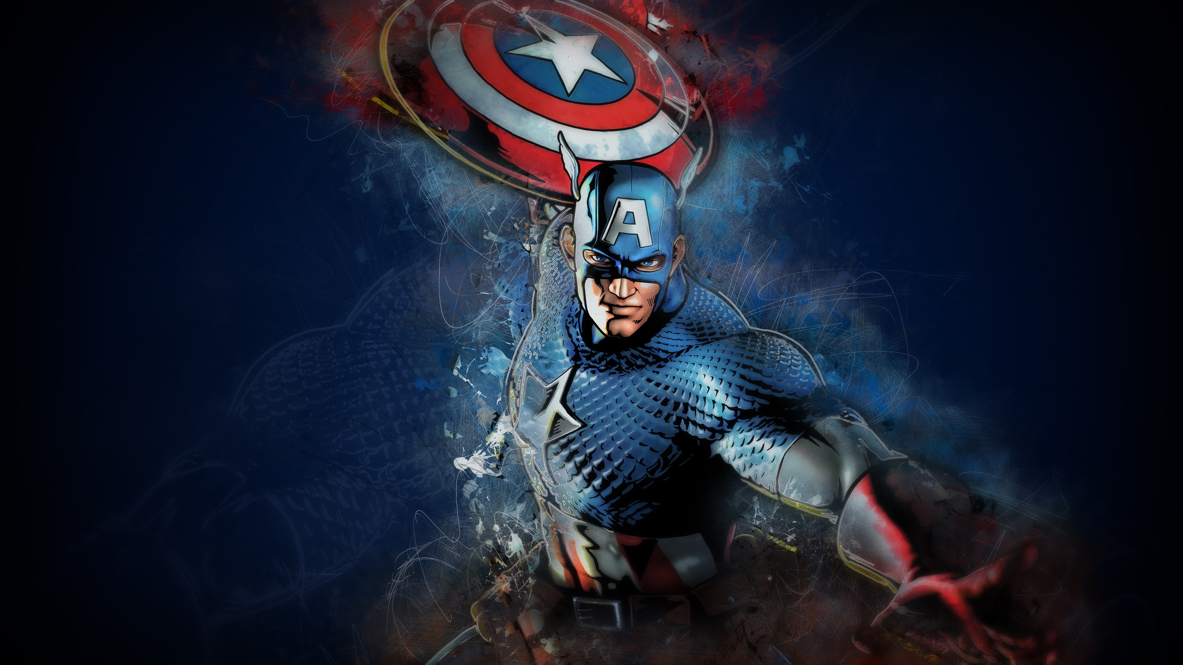 Captain America Artwork 4K