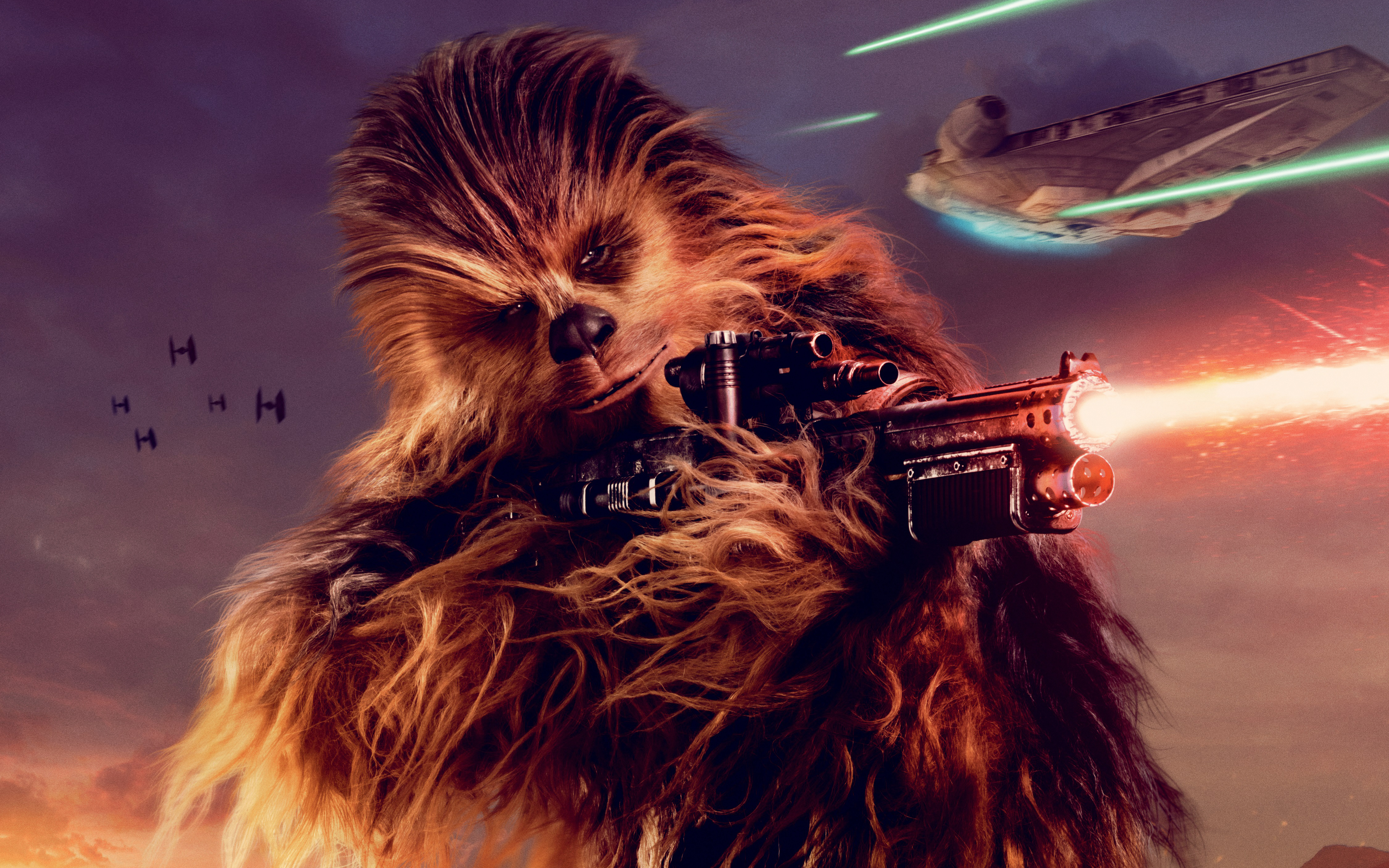 Chewbacca Solo A Star Wars Story 4K