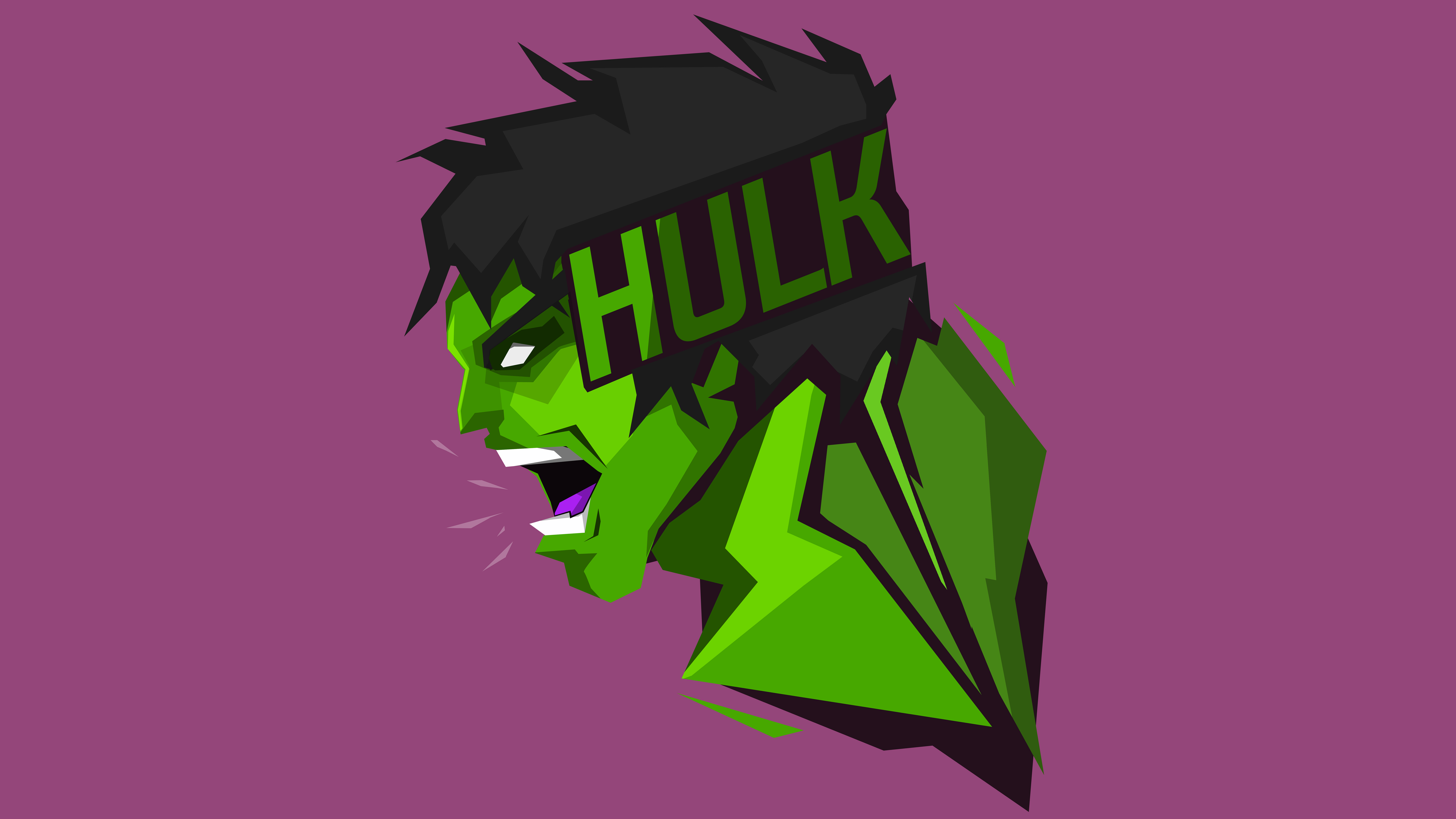 Hulk Minimal Headshot 4K 8K Wallpapers