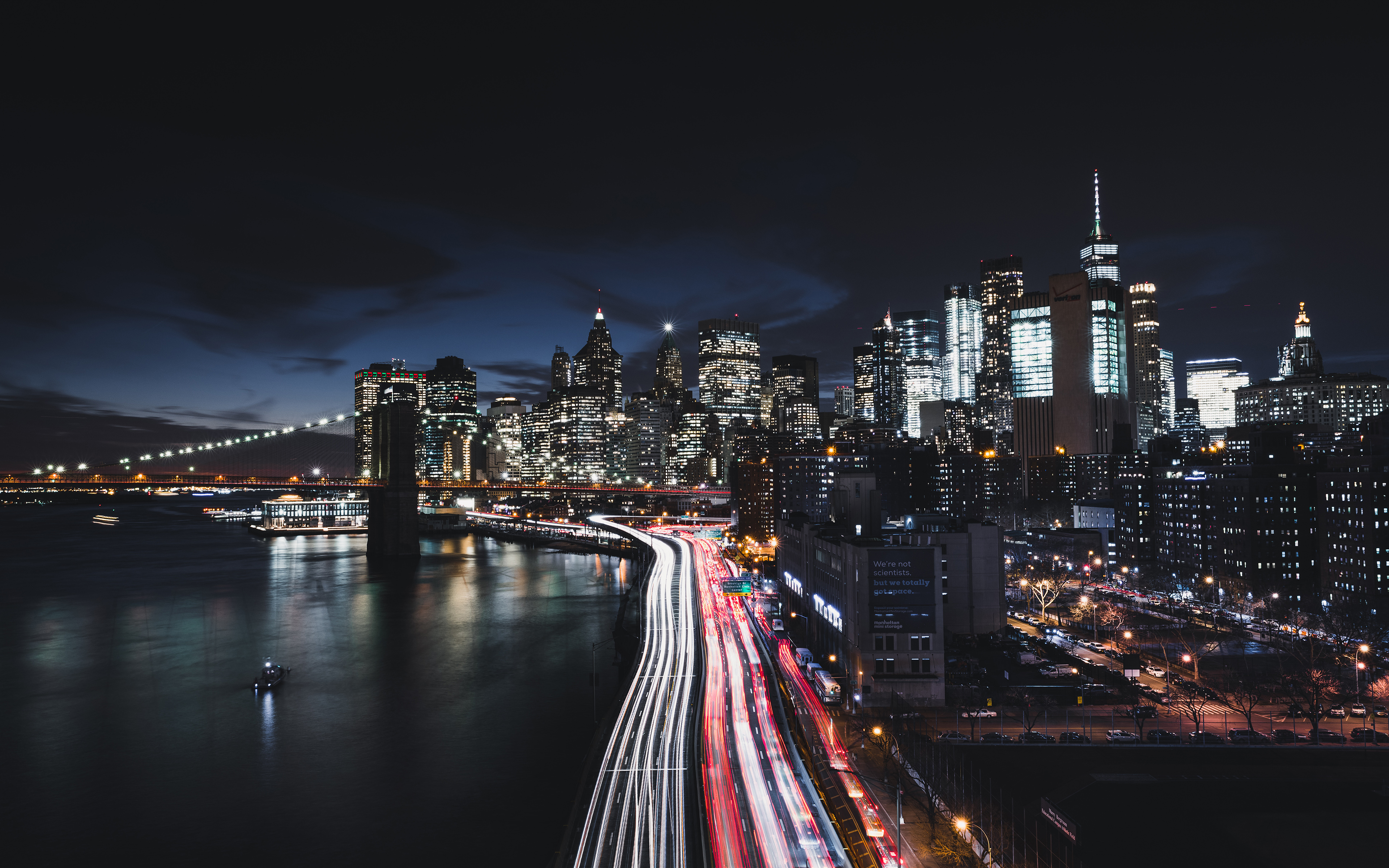 Manhattan New York City Night Cityscape 4K 8K Wallpapers