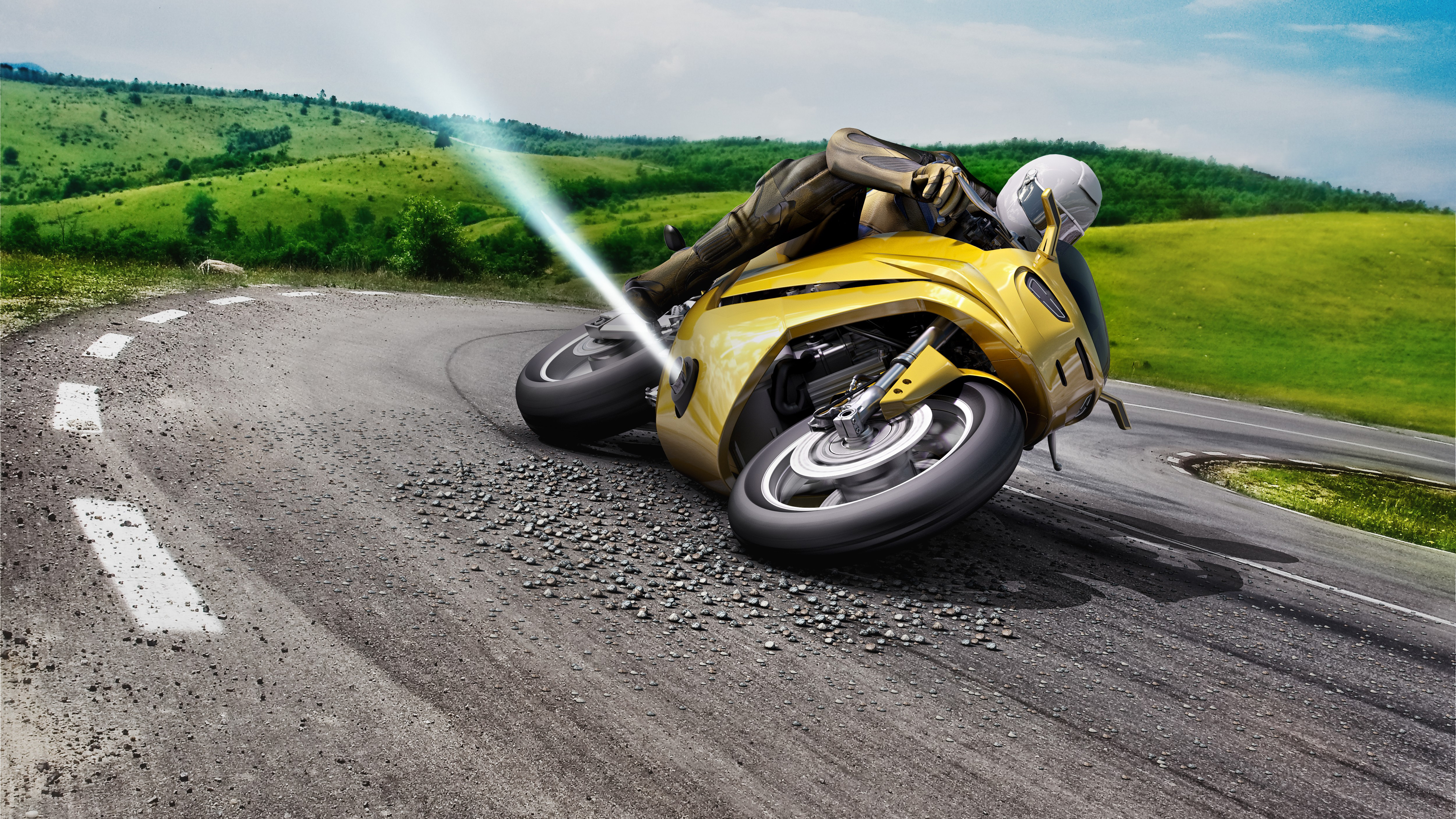 Motorcycle stability control by Bosch 5K Wallpapers