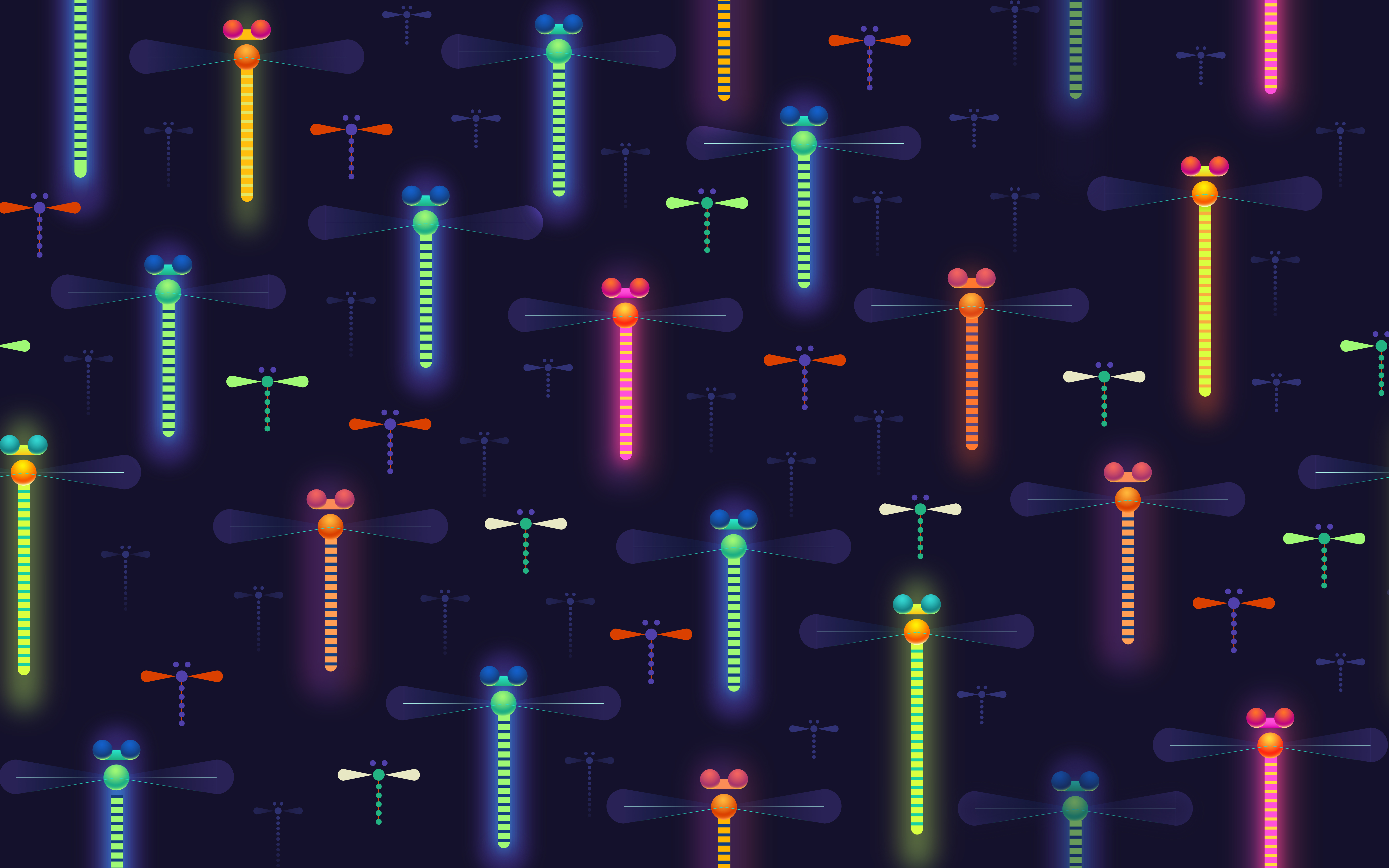 Neon Bugs 5K Wallpapers