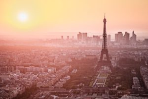 Paris Skyline at Sunset Wallpapers