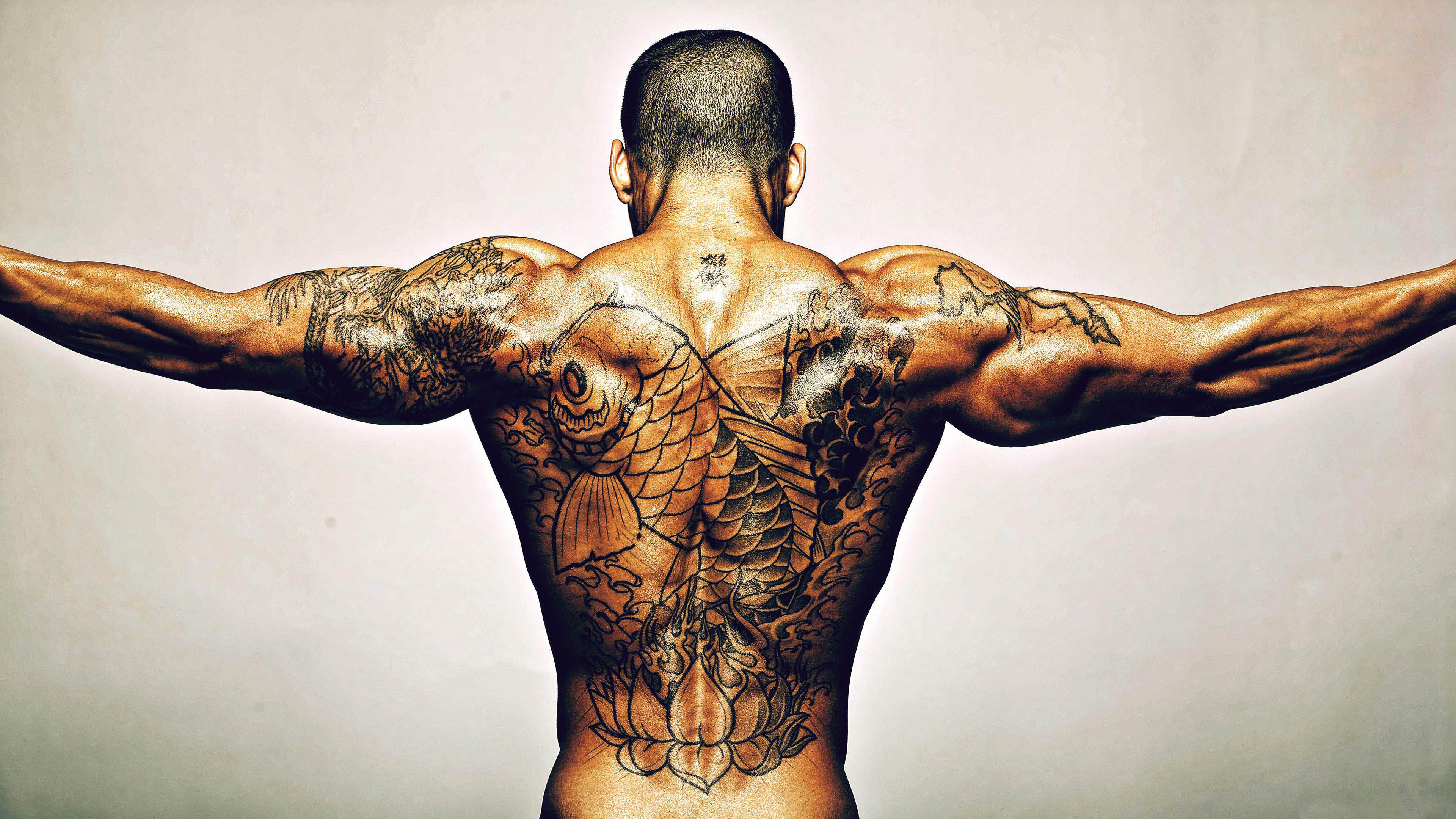 Tattoos Man Bodybuilder