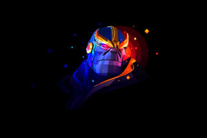 Thanos Minimal Artwork 4K Wallpapers