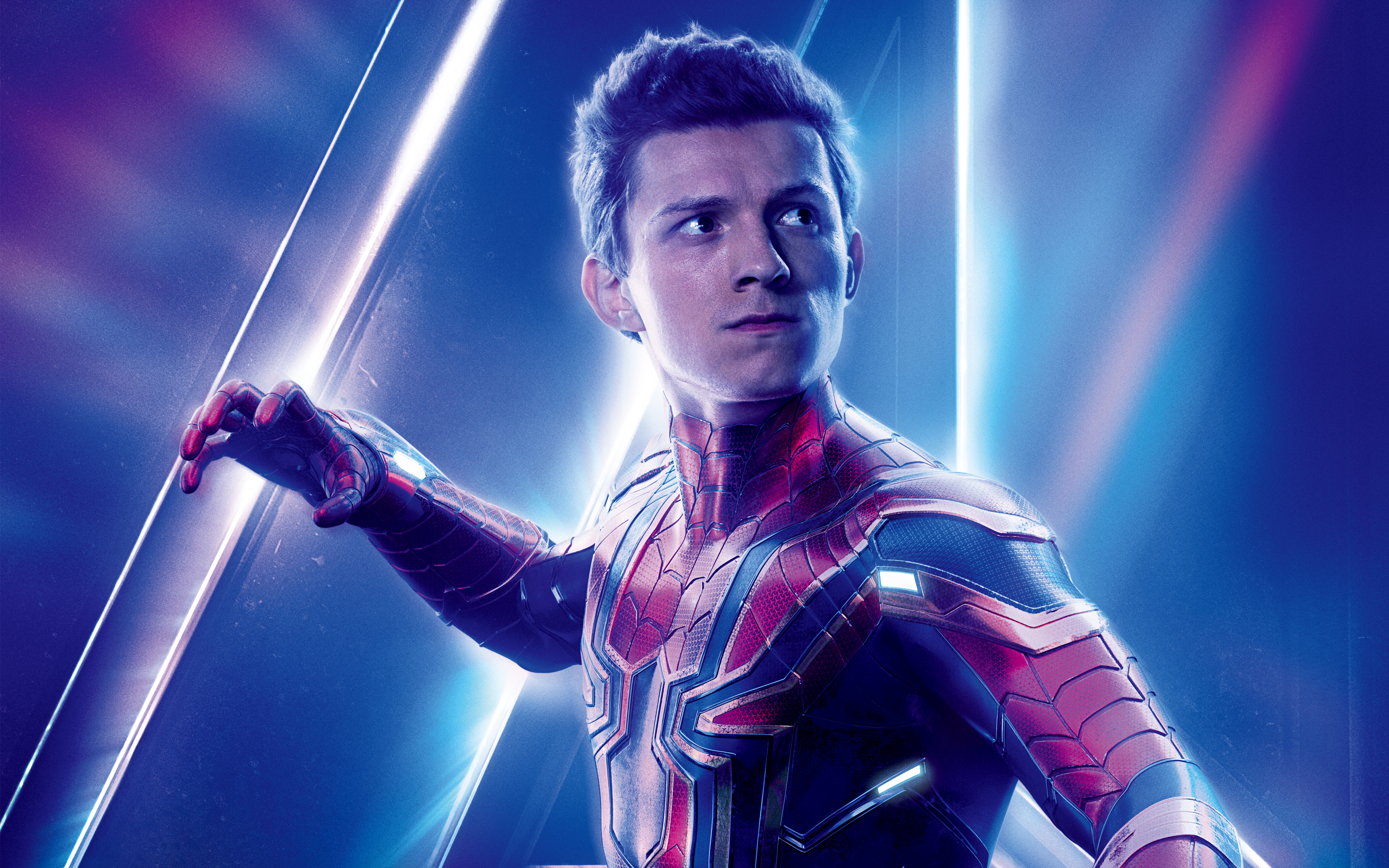 Tom Holland as Spider Man Avengers Infinity War 4K 8K Wallpapers