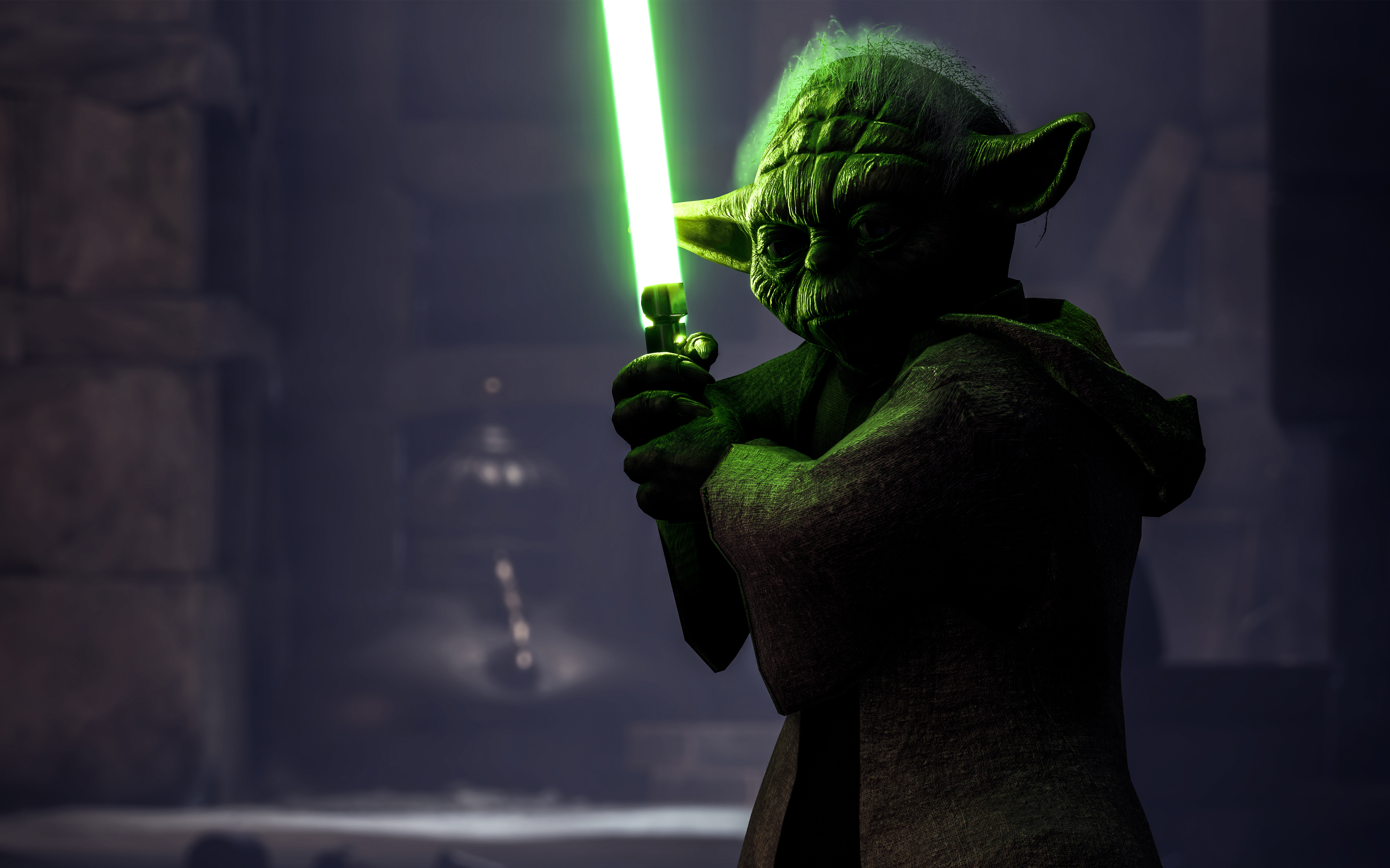 Yoda in Star Wars Battlefront 4K