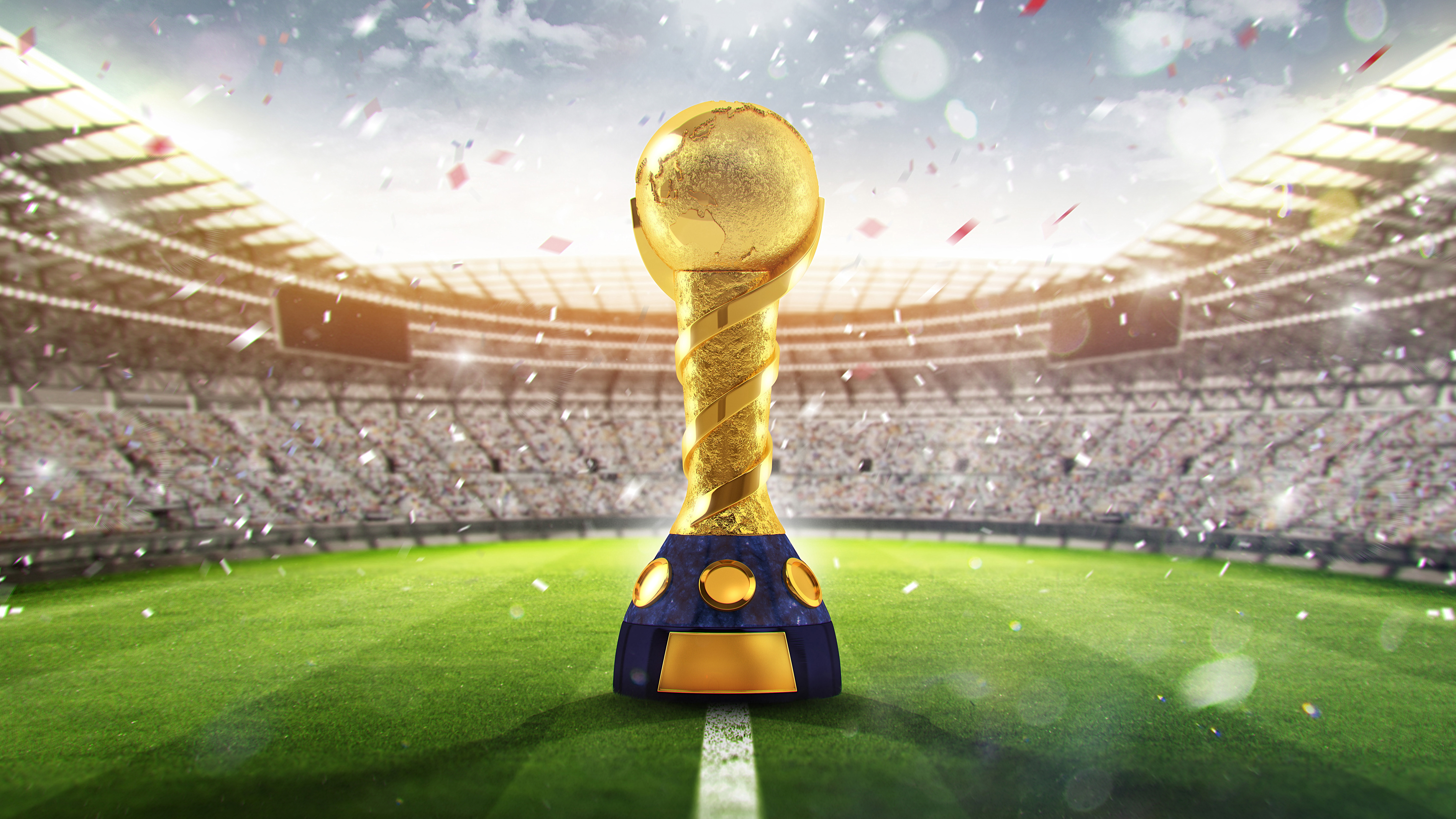 2018 FIFA World Cup Russia Golden Trophy 4K 8K