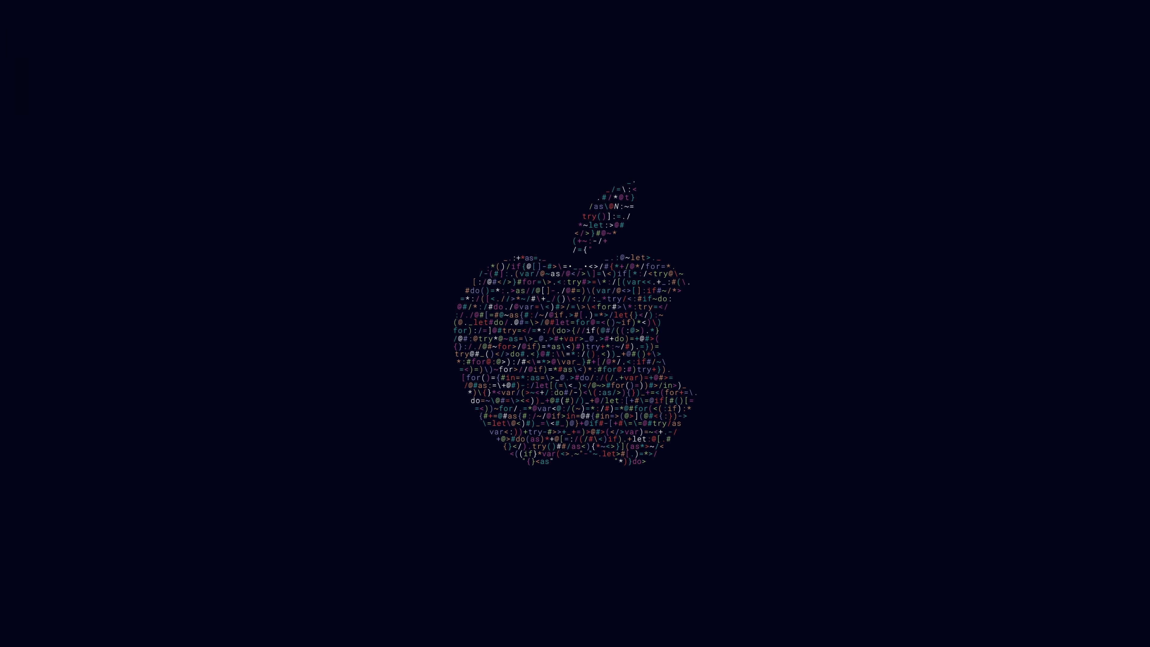 Apple Logo Balck 4K Wallpapers