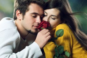 Couple  Romance Love Roses Hug