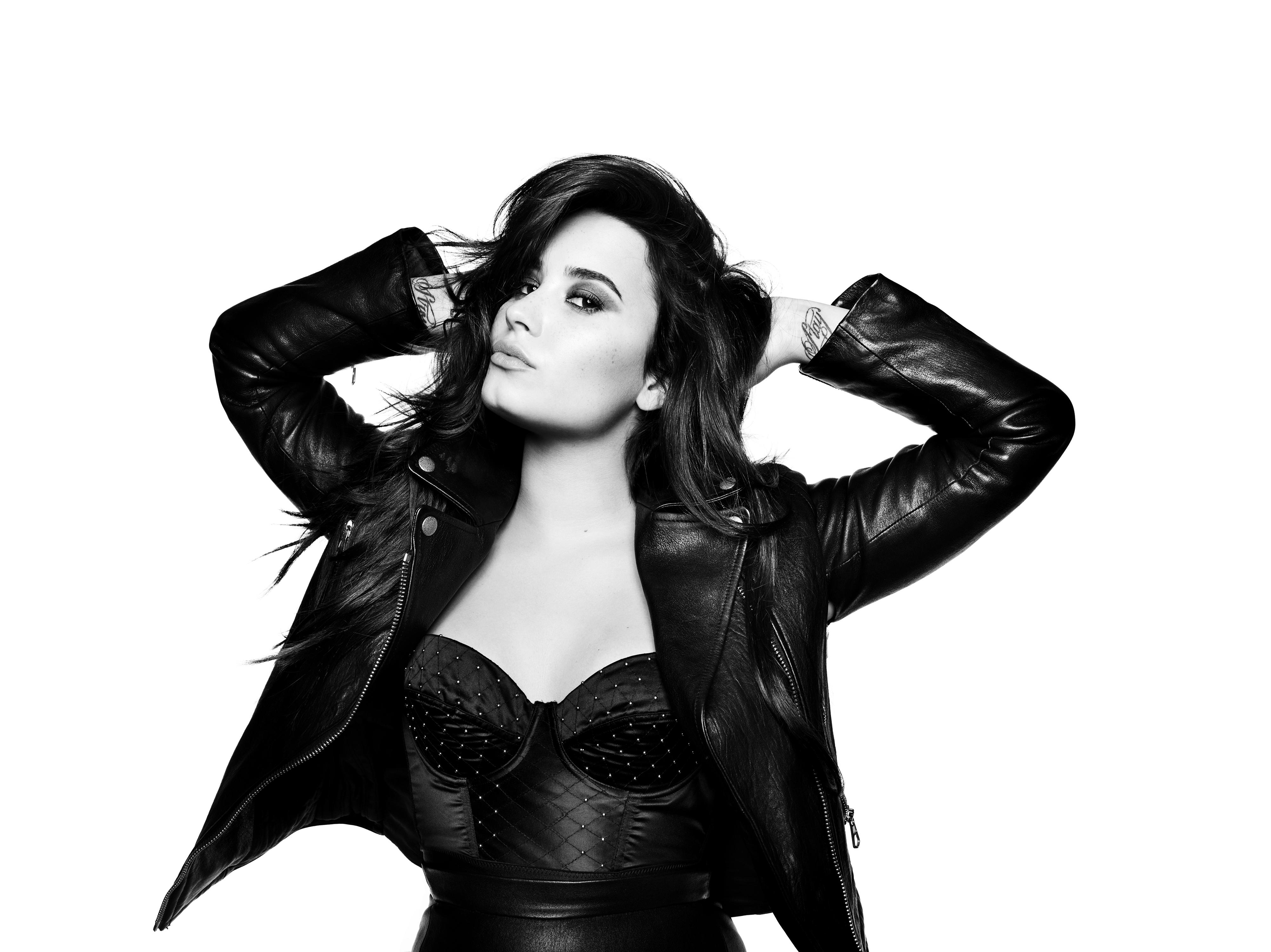 Demi Lovato 4k Monochrome Wallpapers