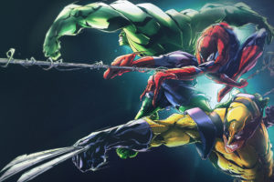 Hulk Spider-Man Wolverine Artwork 4K 8K Wallpapers