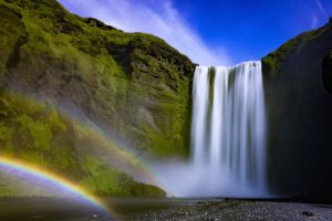 Skogafoss waterfall Iceland 4K