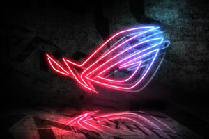 Asus ROG Neon Logo 4K Wallpapers