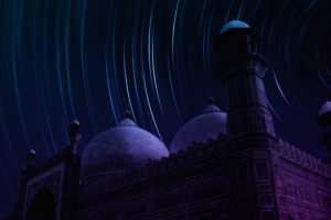 Badshahi Mosque Purple Star trail