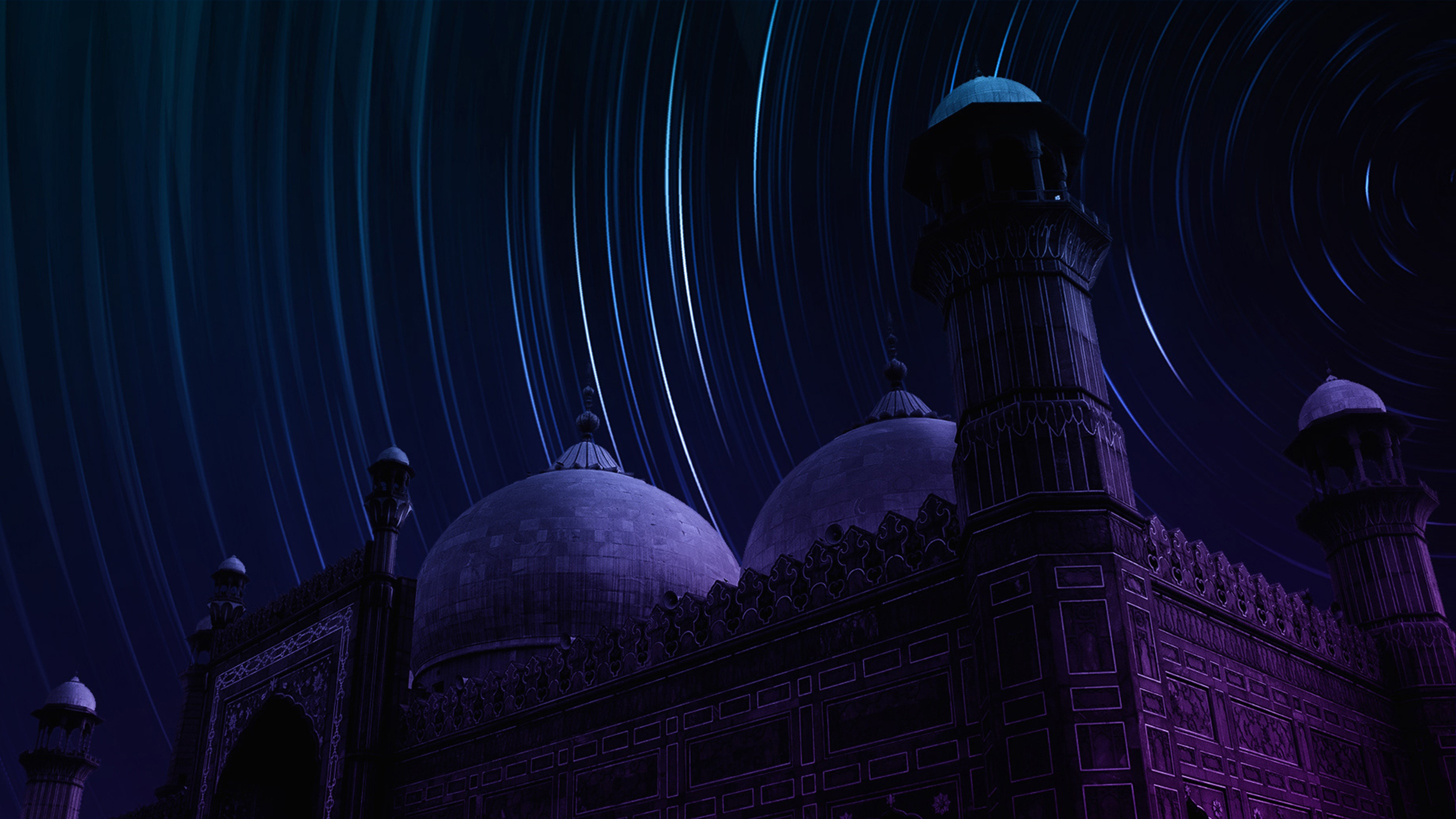Badshahi Mosque Purple Star trail Wallpapers
