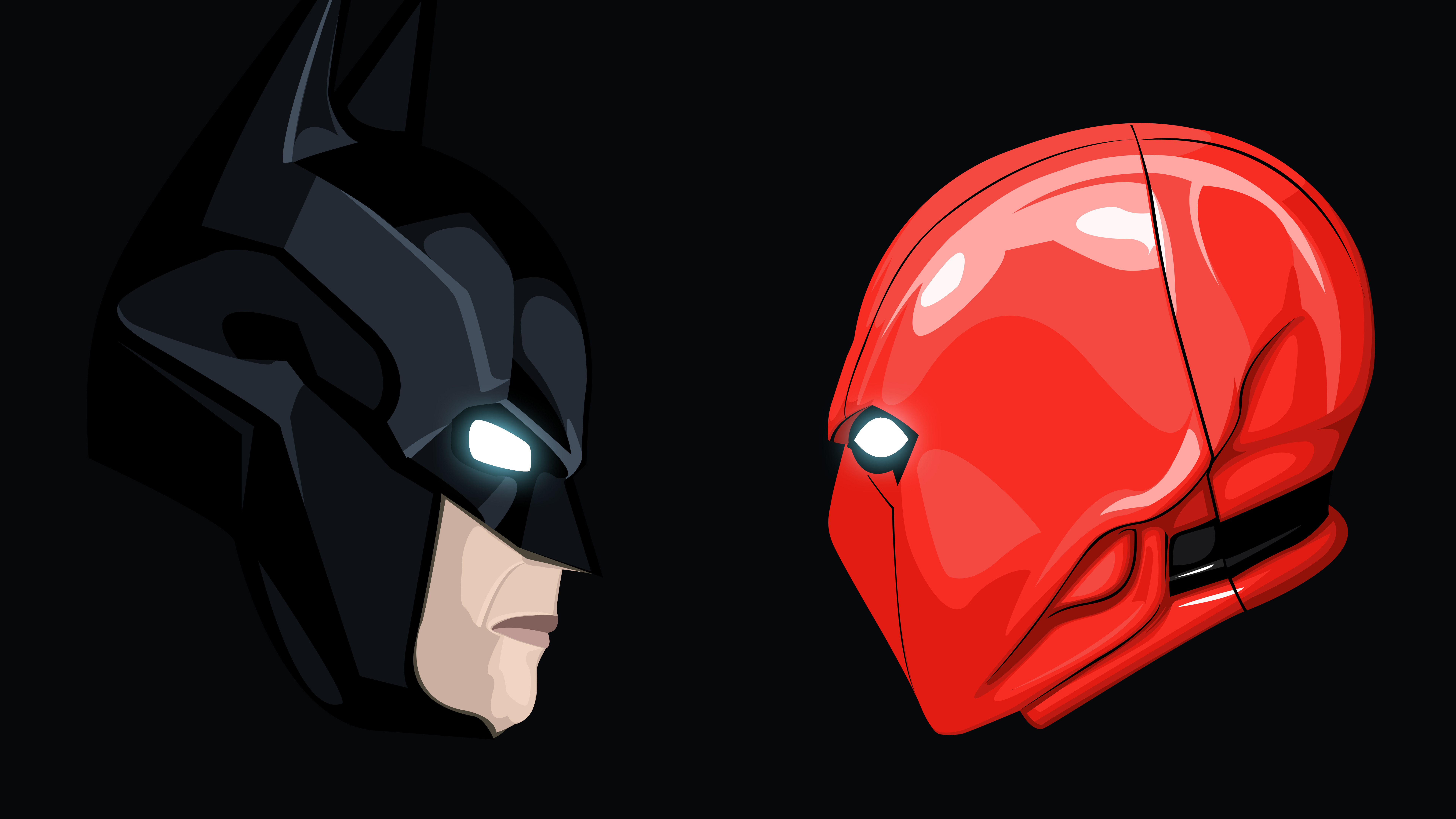 Batman Red Hood Minimal Artwork 4K 8K