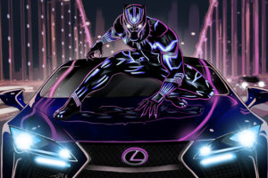 Black Panther on Lexus LC500