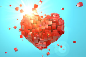 Love Heart Cubes 4K