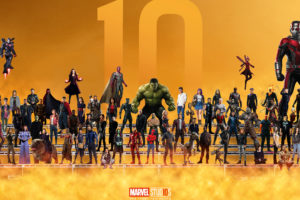 Marvel 10 Year Anniversary Superheroes 4K 8K