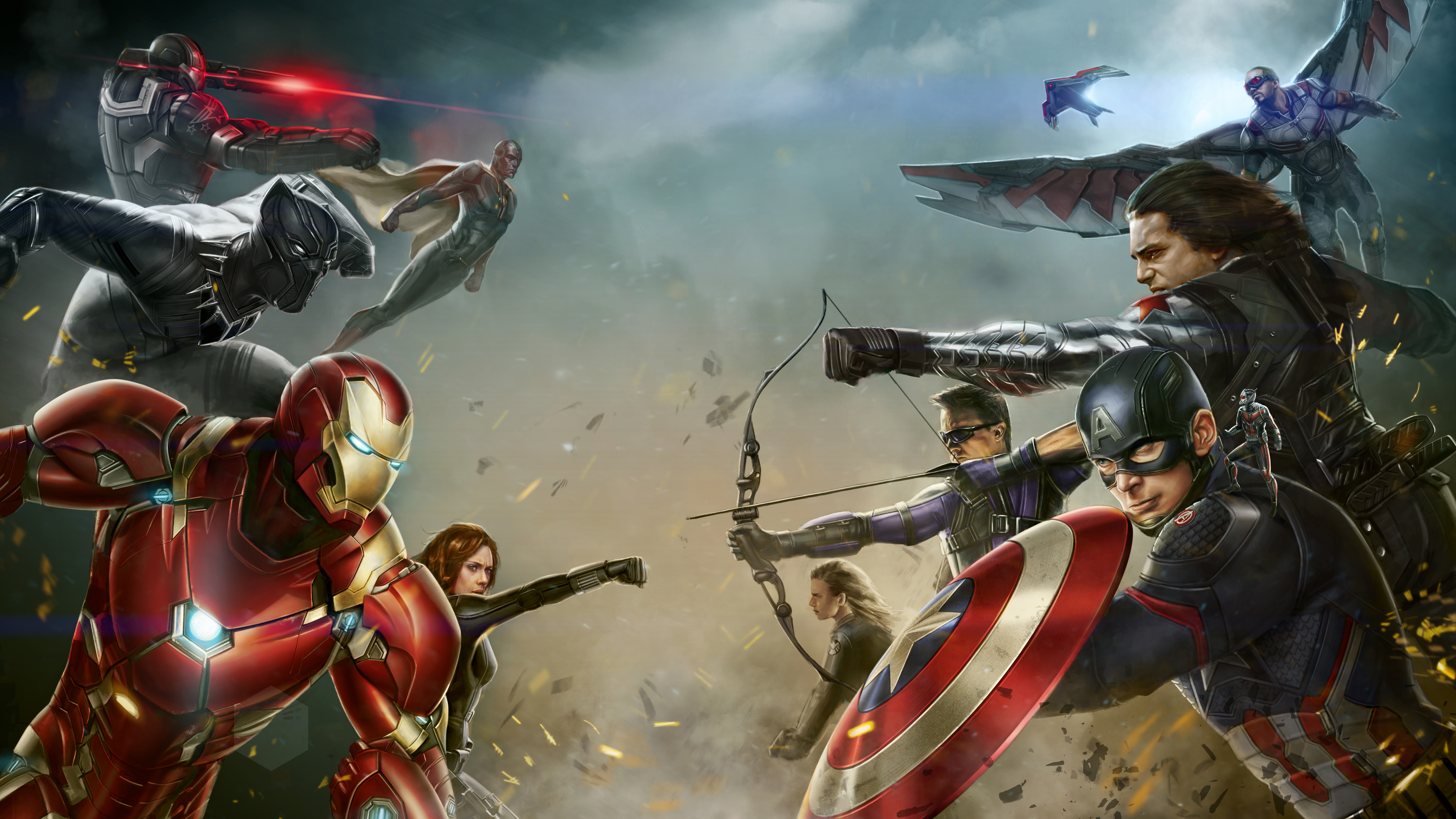 Marvel Captain America Civil War Superheroes 4K 8K Wallpapers