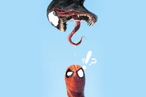 Spider-Man vs Venom Minimal Artwork 4K 8K