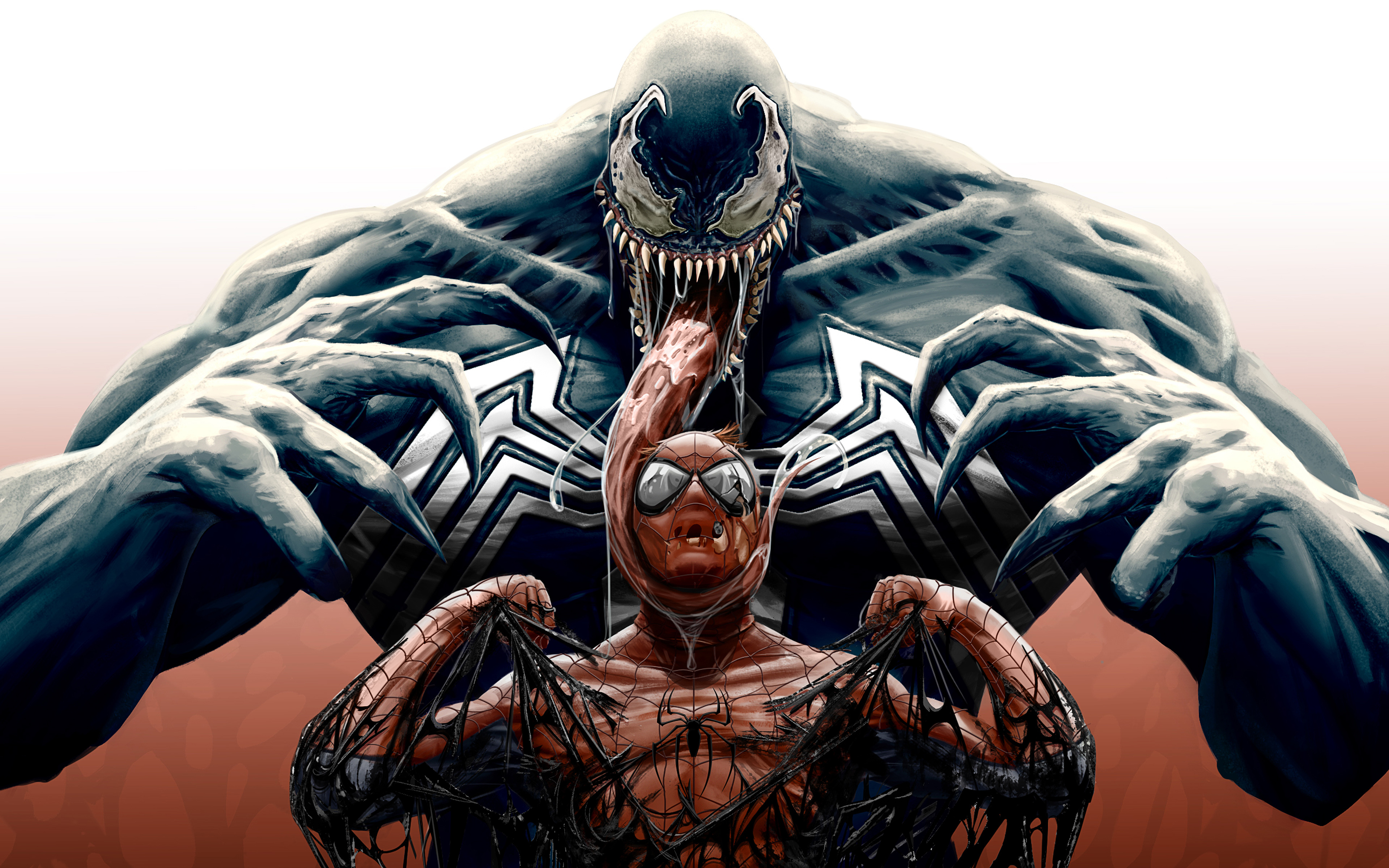 Venom vs Spider-Man Artwork 4K Wallpapers