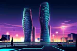 Absolute World Towers Neon Skyscrapers Wallpapers
