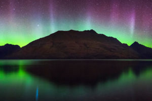 Cecil Peak Southern lights New Zealand 4K HD Wallpapers