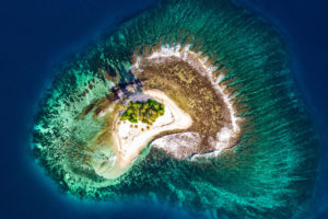 Island Beach Aerial View 4K Wallpapers