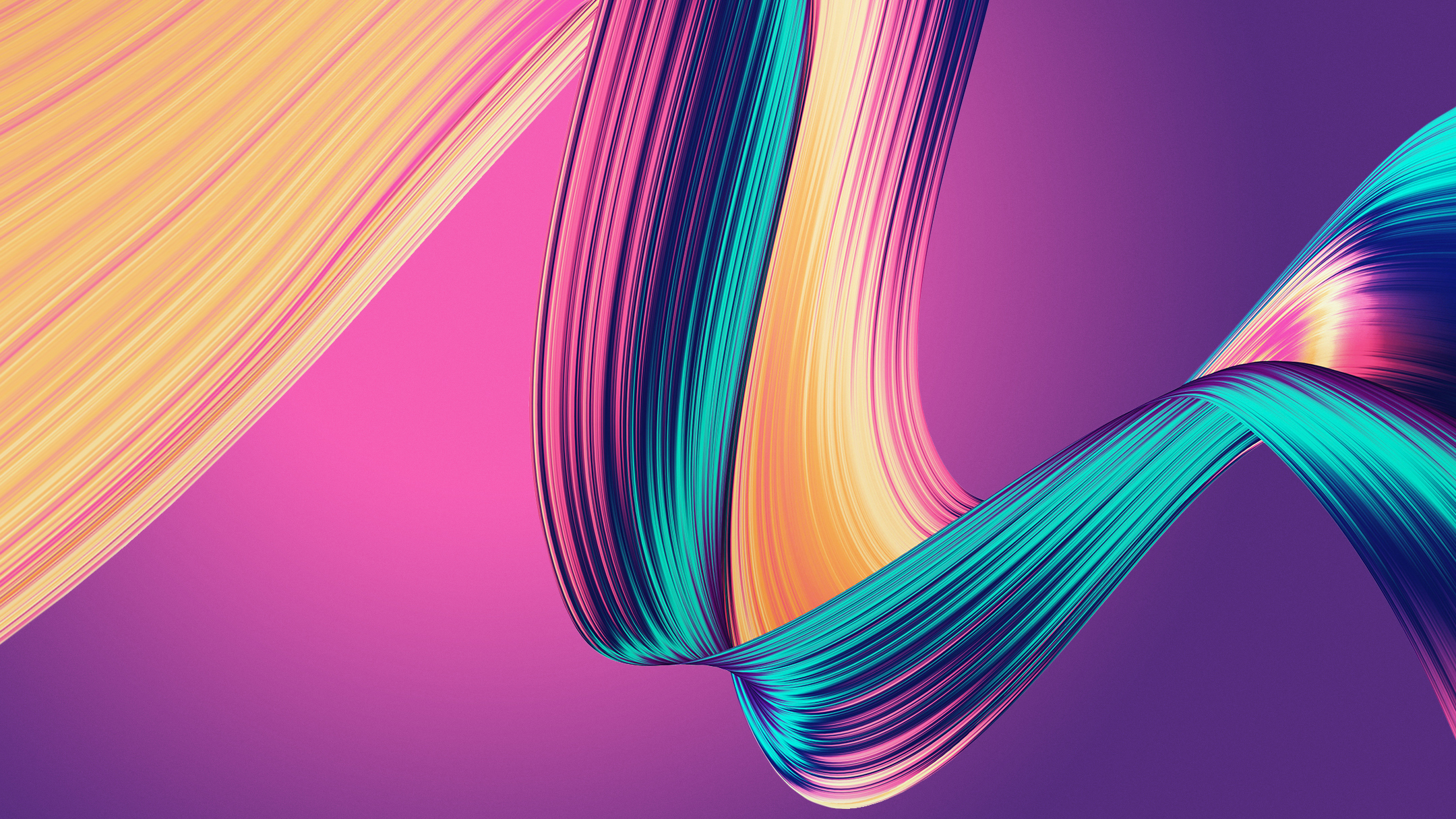 Neon Curves Honor Play Stock Wallpapers