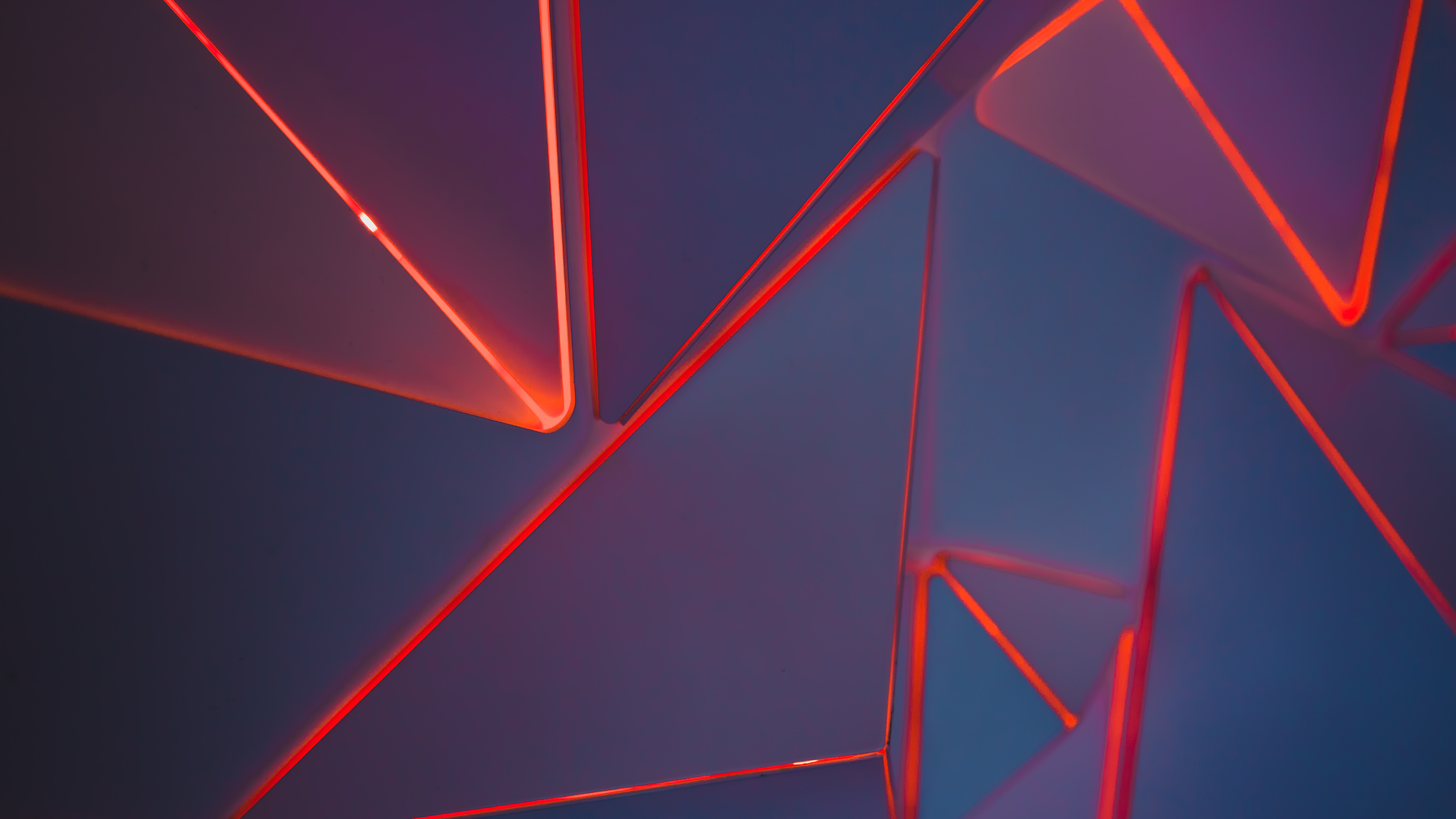 Neon Geometric Shapes 5K Wallpapers