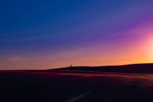 Sunset Desert Silhouette 5K