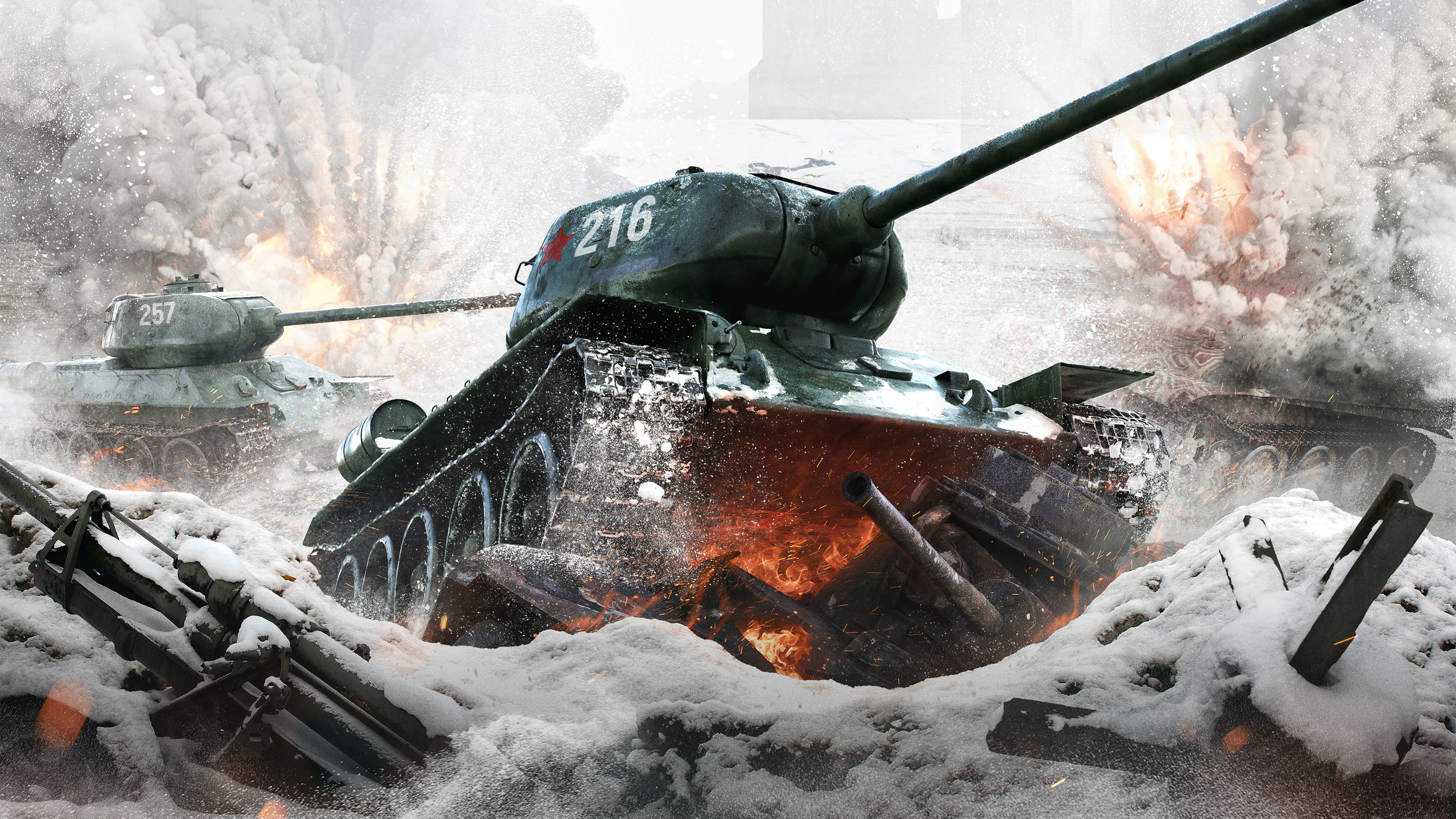 T-34 Russian WWII Tank Action Movie 4K Wallpapers