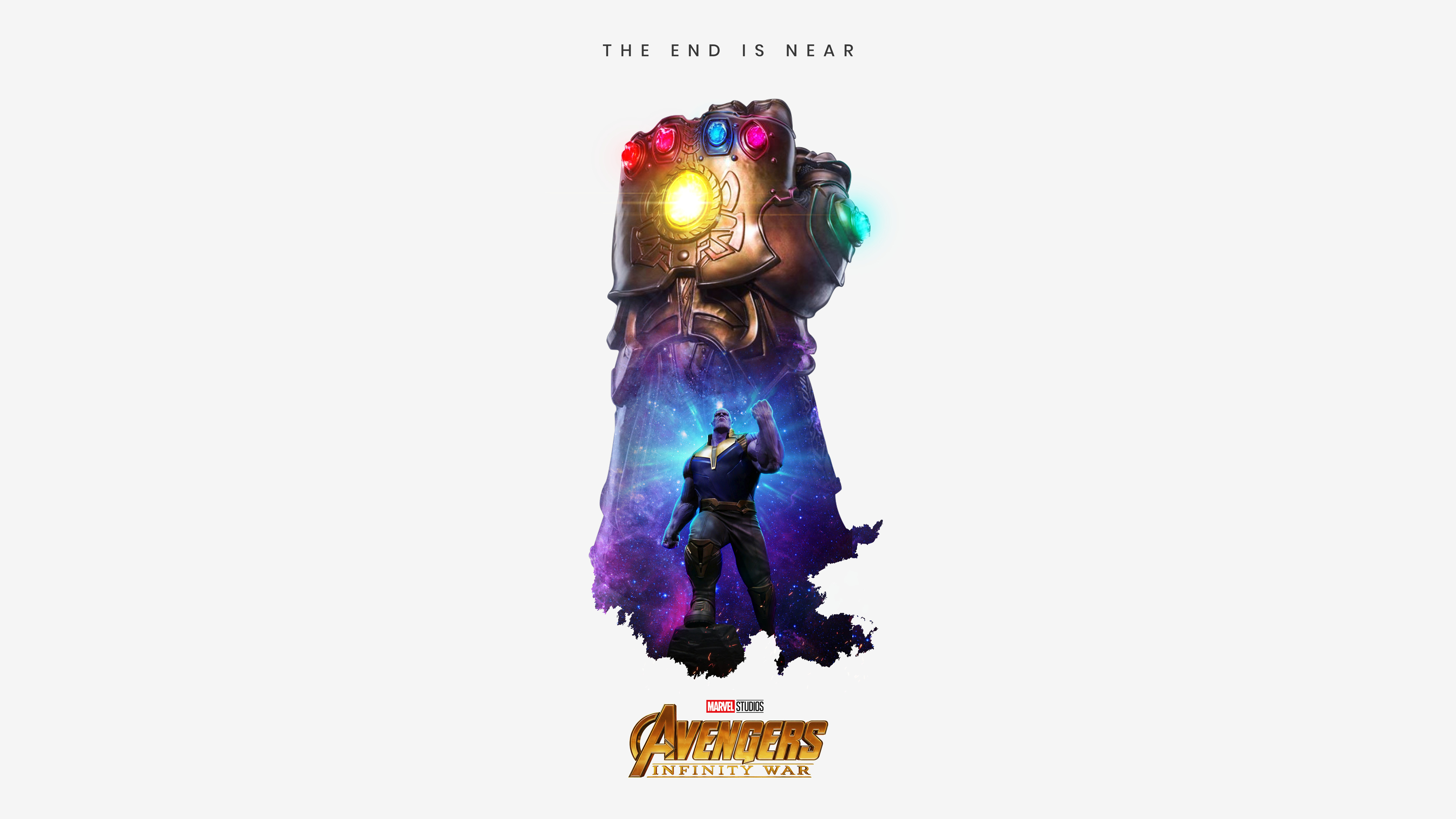 Thanos Infinity Gauntlet Artwork 5K