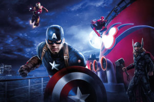 Marvel Day at Sea Iron Man Captain America Spider-Man 4K 8K