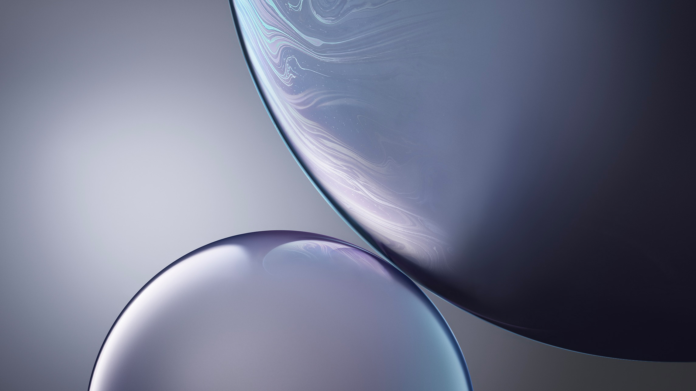 Grey Bubbles iPhone XR Stock Wallpapers