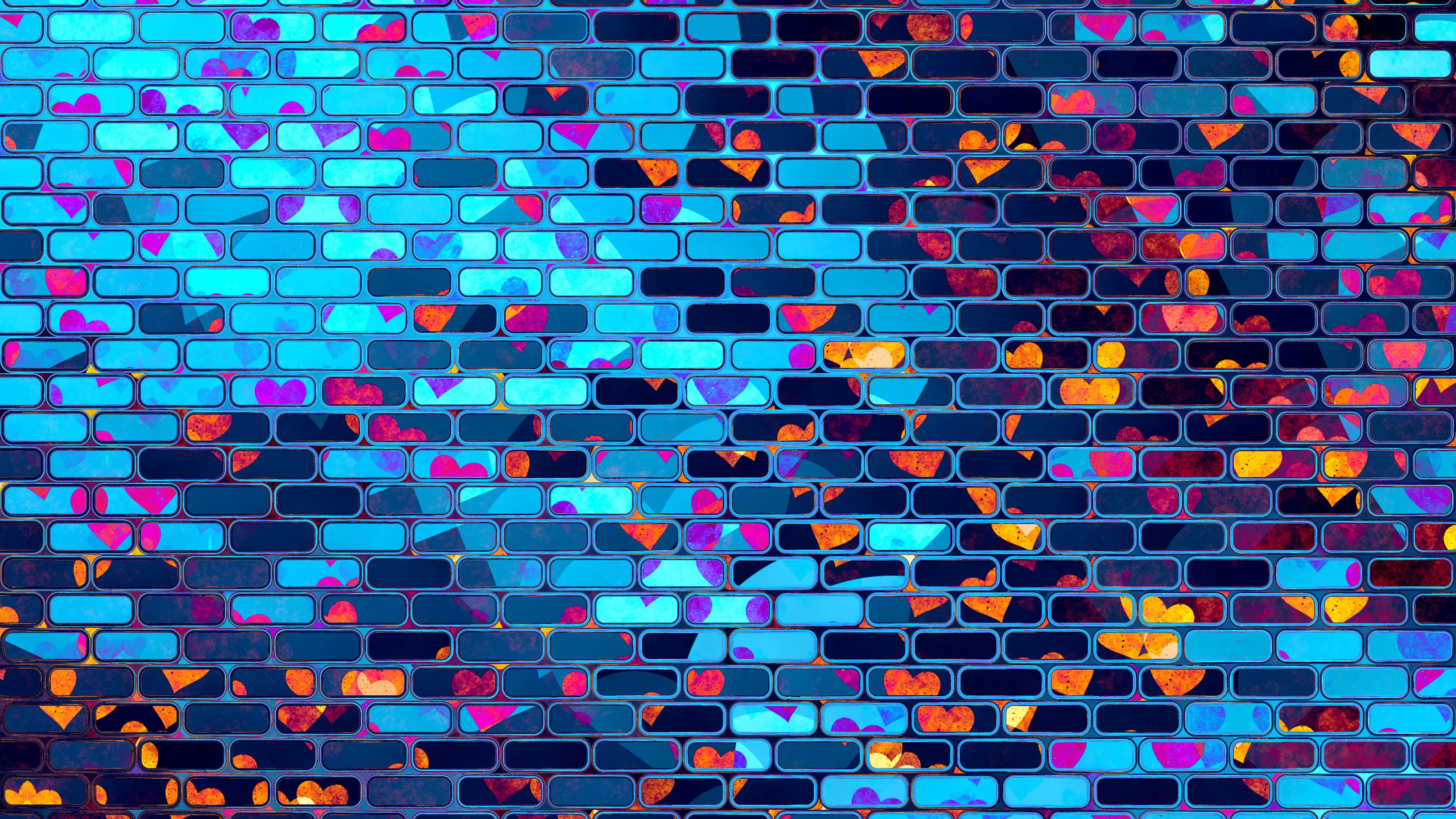 Neon hearts Wallpapers