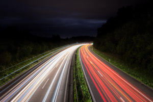 Night Traffic Lights Trails 5K Wallpapers