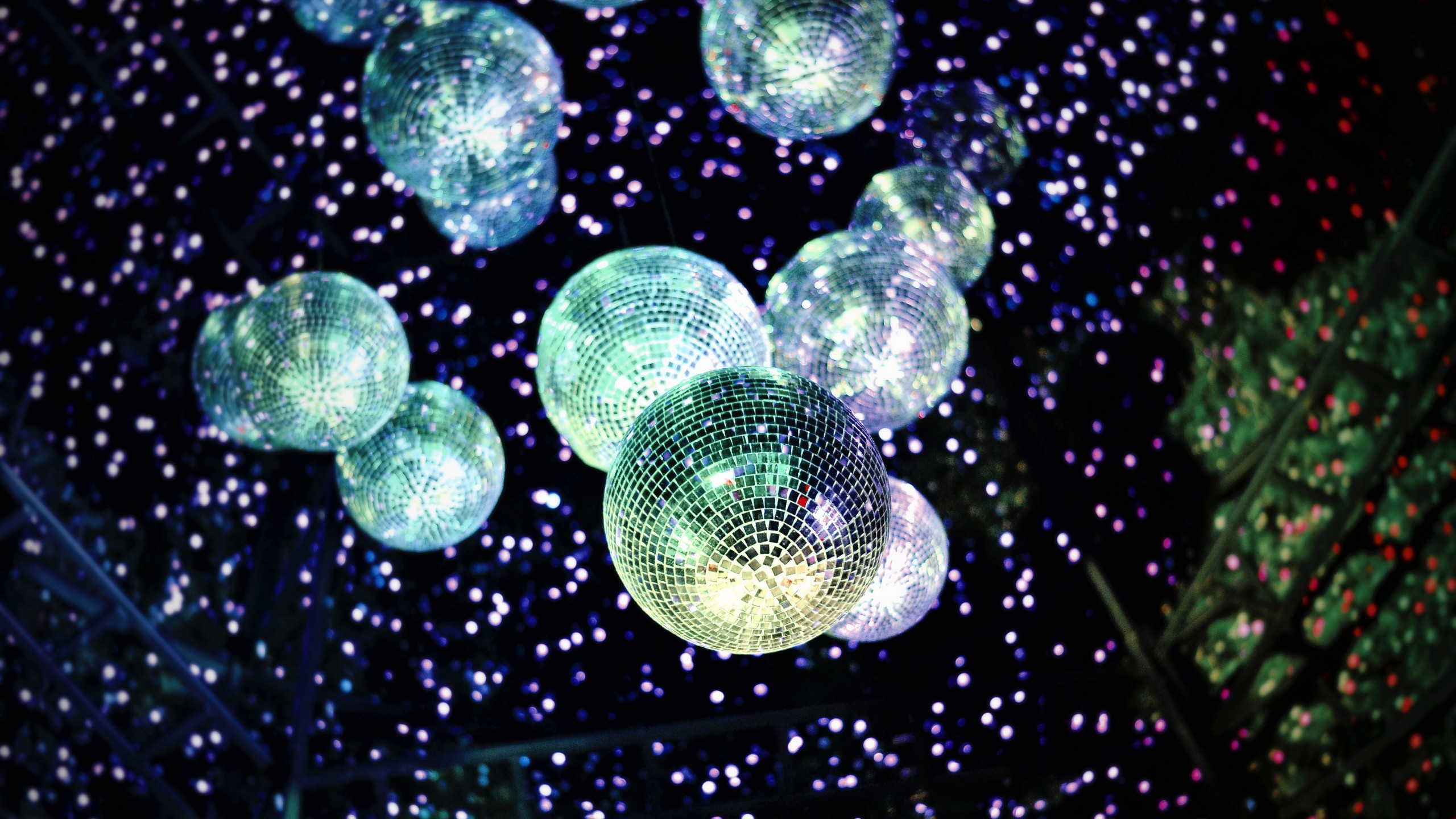 Disco balls Party Night 4K Wallpapers