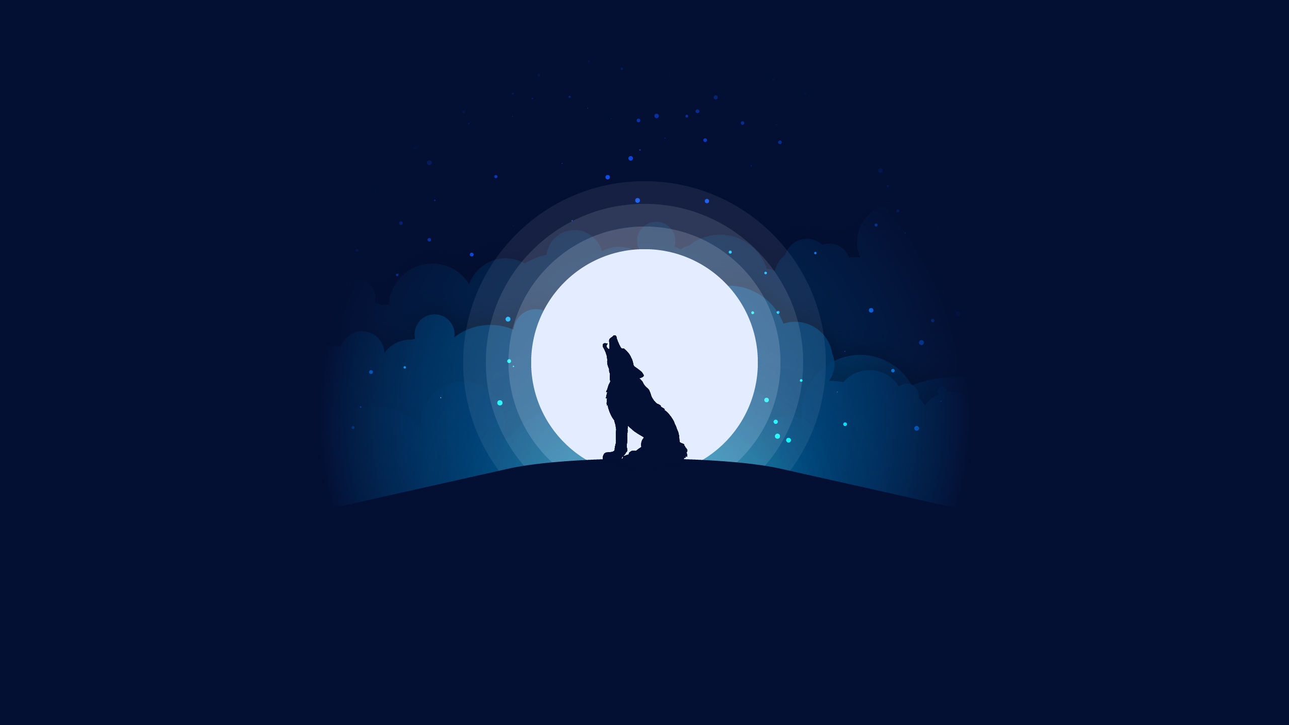 Wolf Howling Minimal Wallpapers