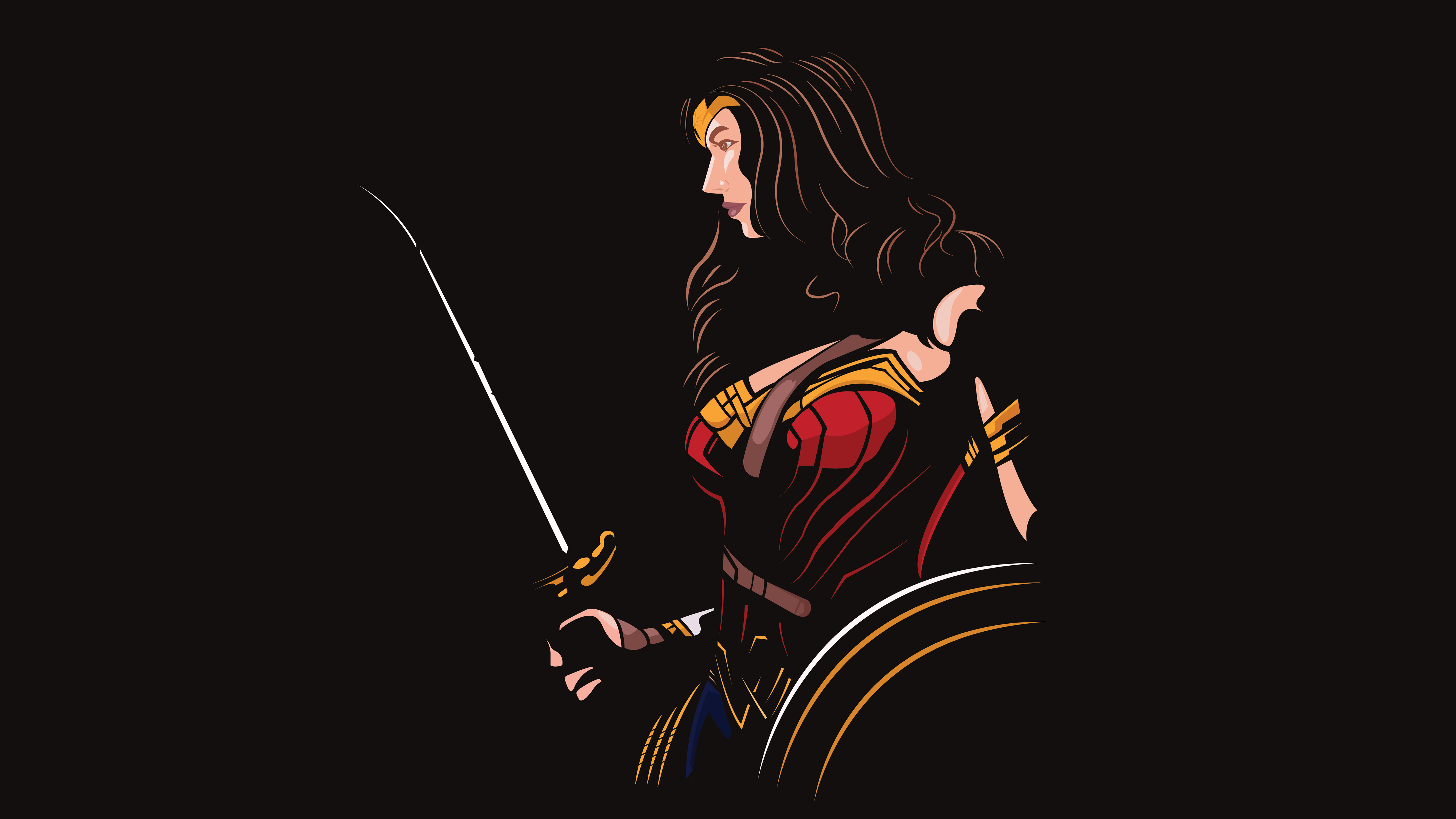 Wonder Woman Minimal Artwork 5K