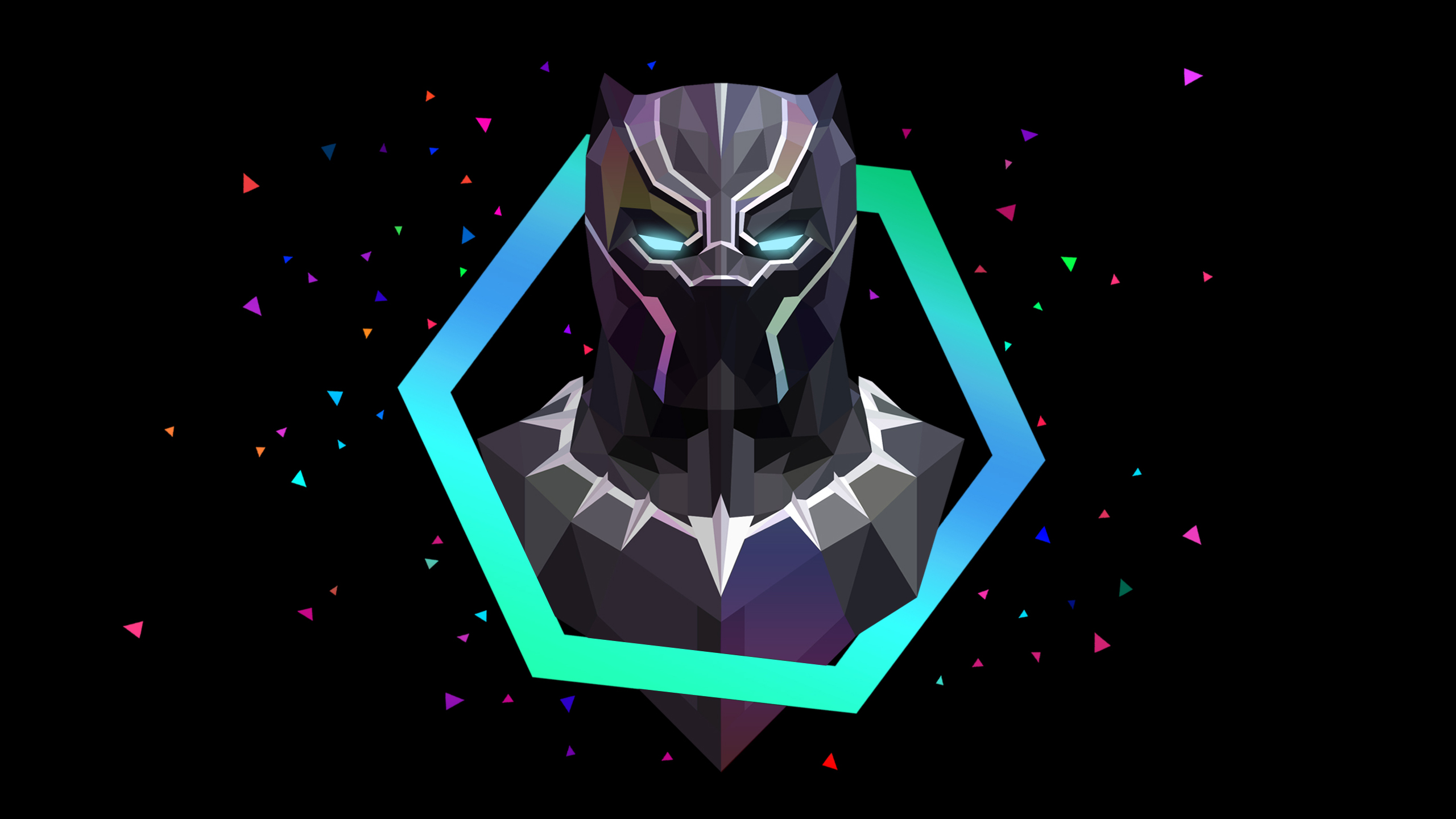 Black Panther Lowpoly Artwork Wallpapers